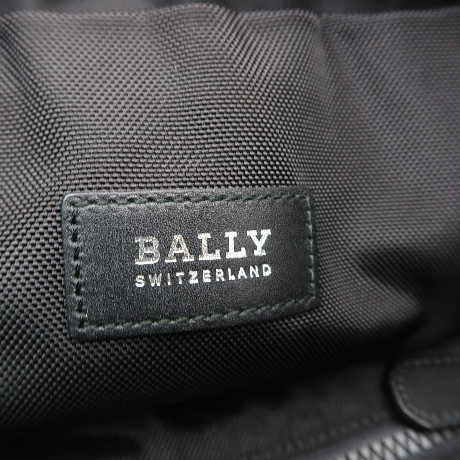 BALLY 尼龍Tote Bag銀扣手挽肩背兩用袋黑色