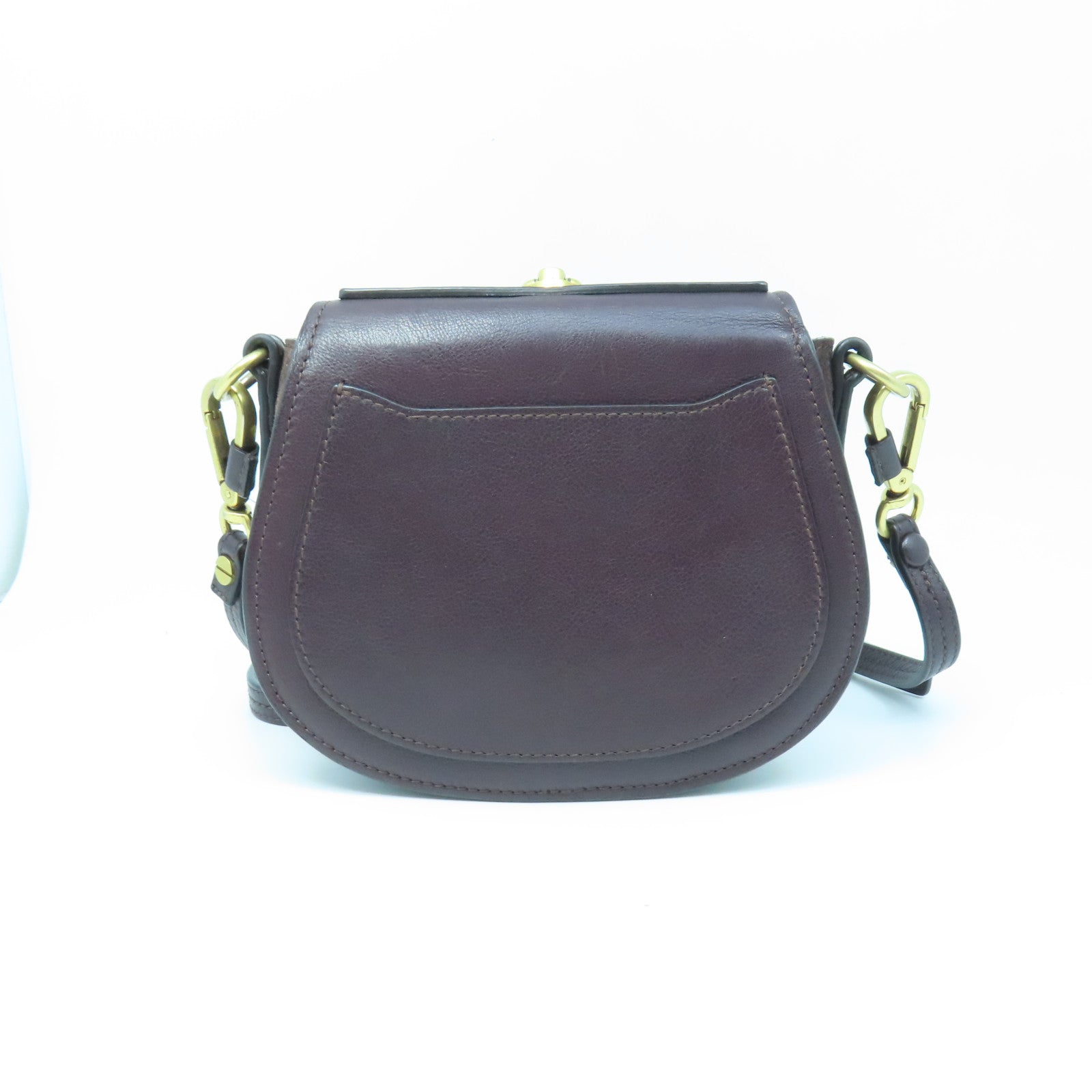 Chloe Leather Bracelet Nile Gold Buckle Shoulder Bag Brown