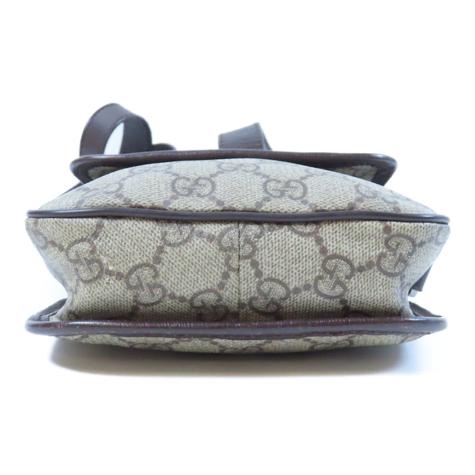 GUCCI 塗層帆布Shoulder Bag銀扣肩背袋啡色