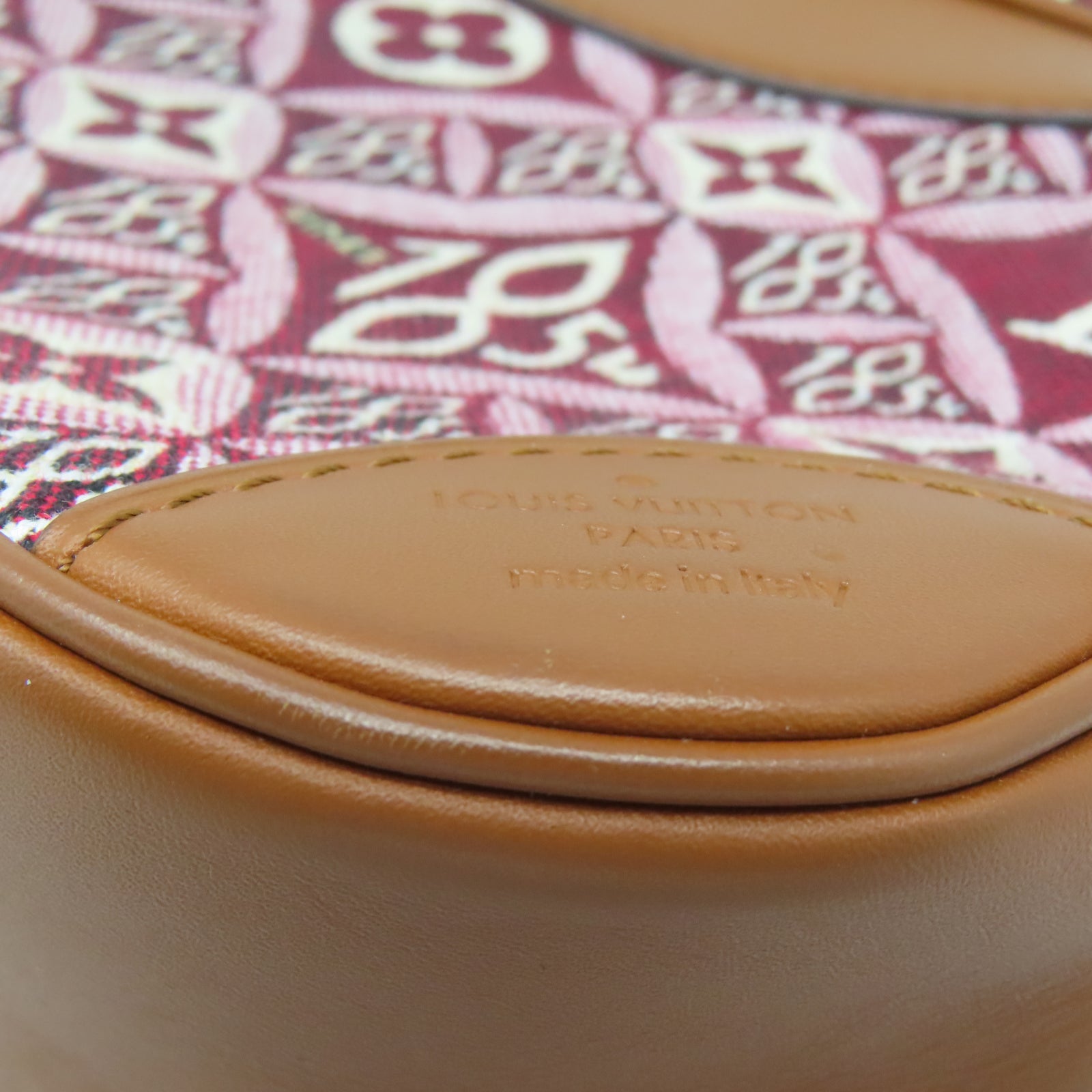 LOUIS VUITTON 【激減優惠】帆布Deauville Mini金扣肩背袋紅色/棕色