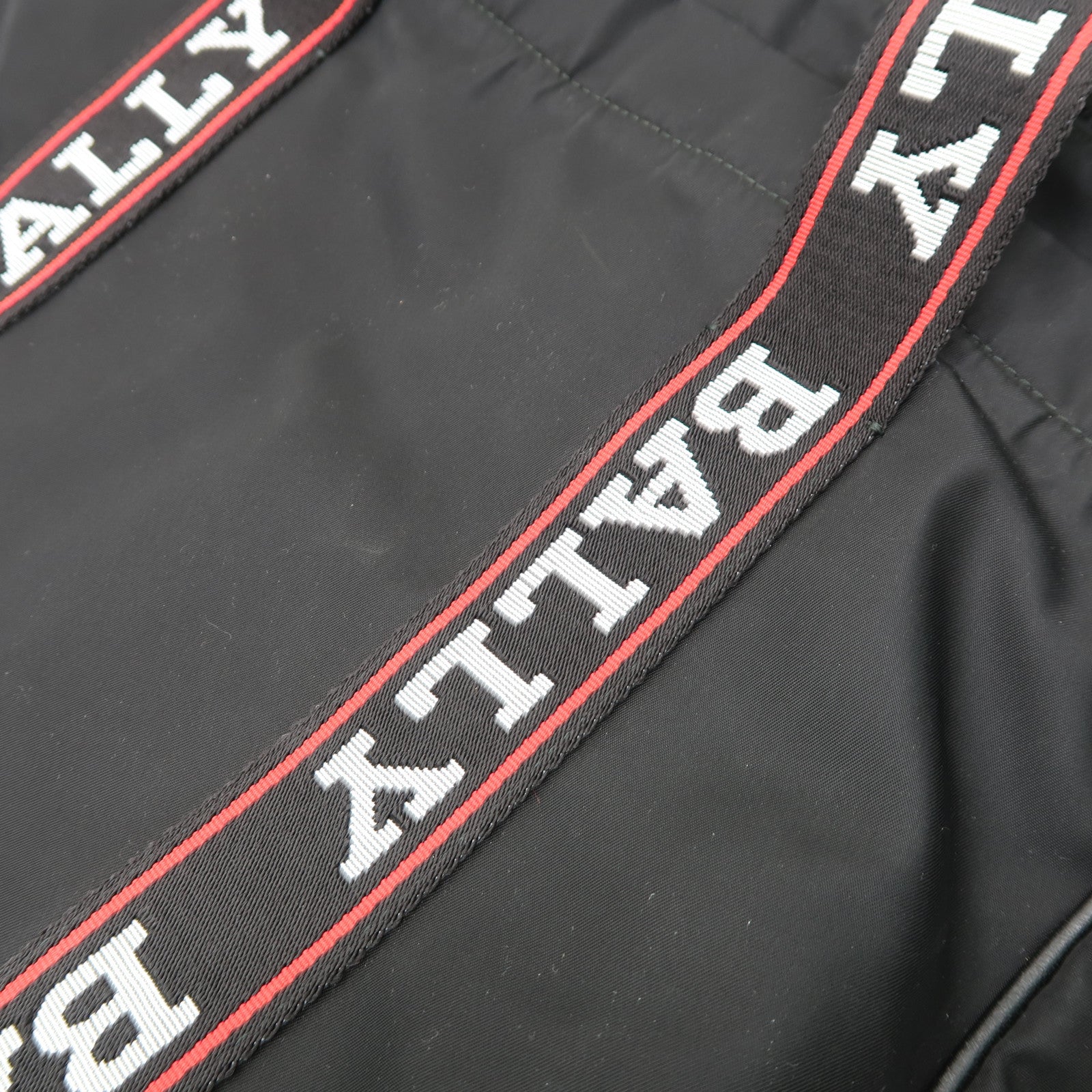 BALLY 尼龍Tote Bag銀扣手挽肩背兩用袋黑色