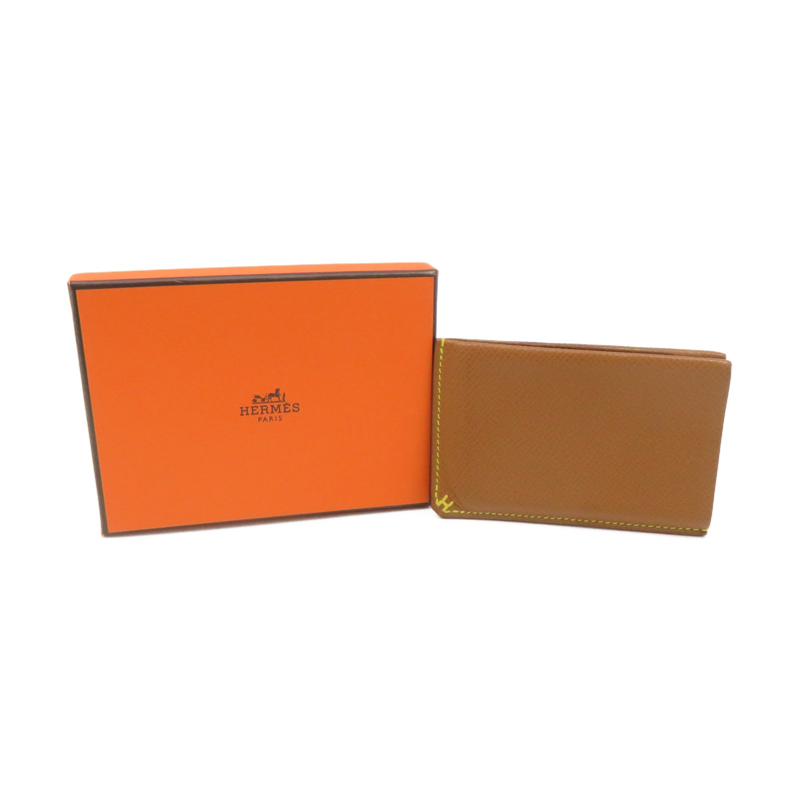 HERMES Epsom皮革Card Case卡套Gold啡色