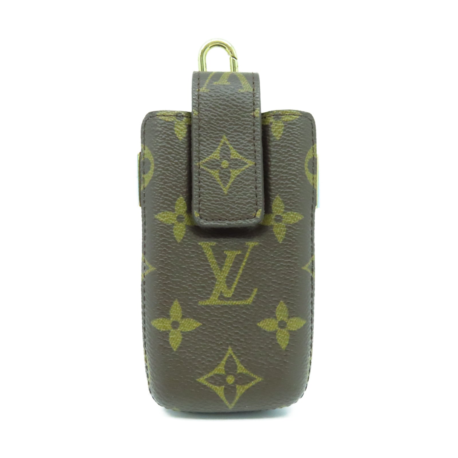 LOUIS VUITTON Monogram Case金扣手機袋啡色