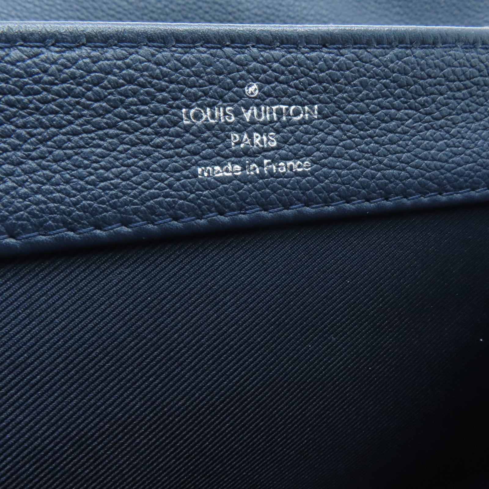 LOUIS VUITTON 牛皮皮革Lockme II BB銀扣鏈條手挽肩背兩用袋Marine Rouge藍色/紅色