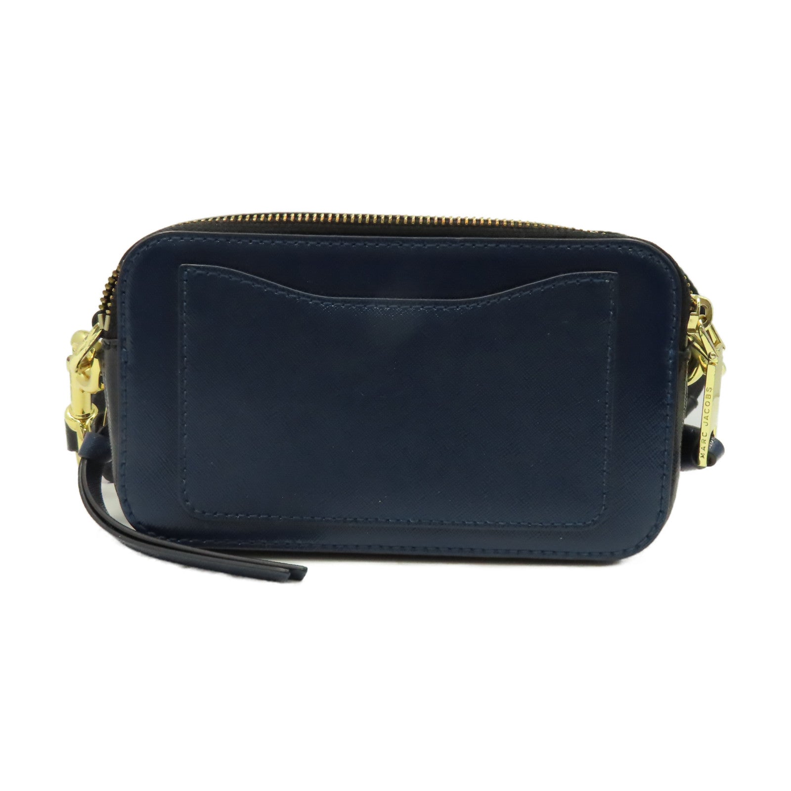 MARC JACOBS 牛皮皮革Shoulder Bag金扣肩背袋深藍色