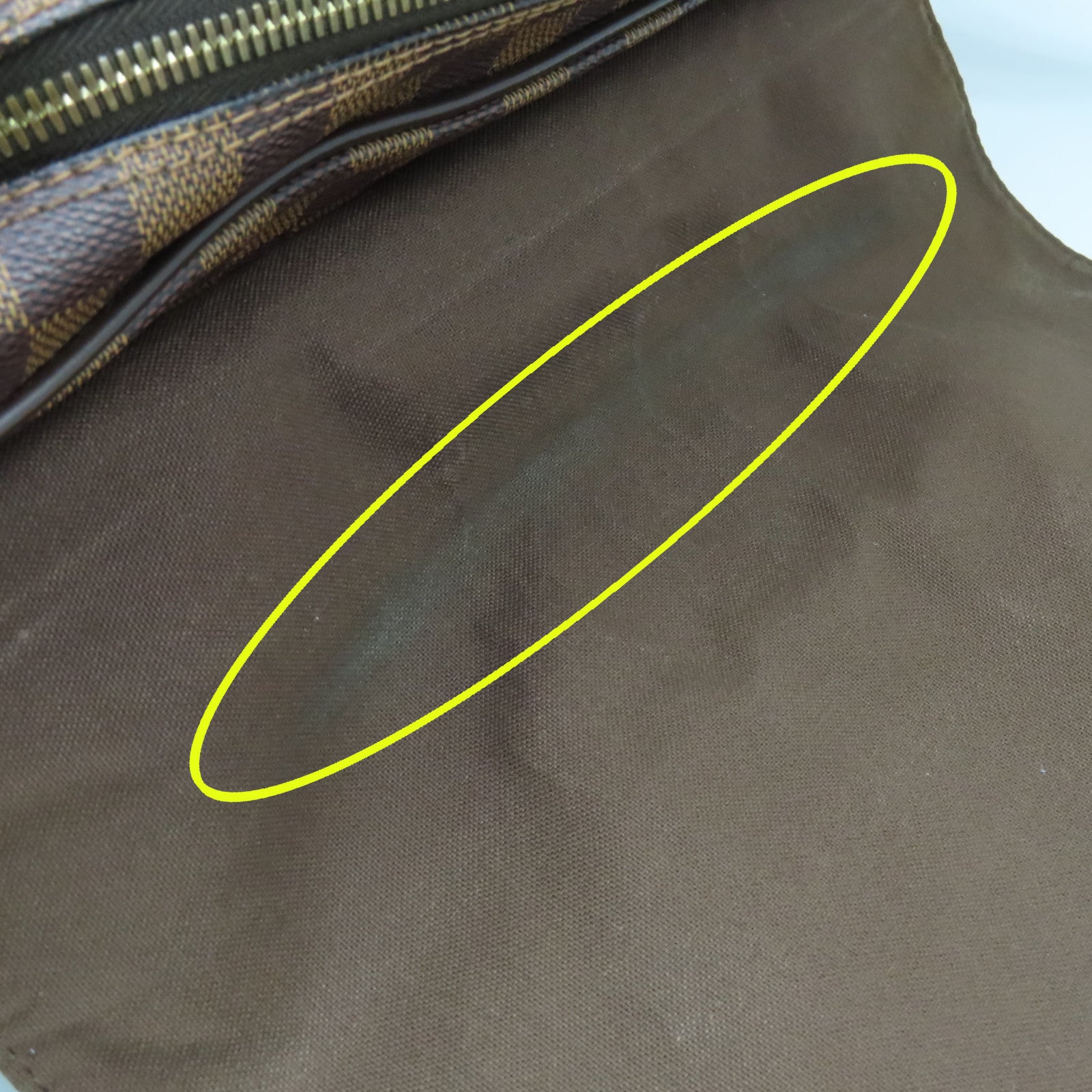 LOUIS VUITTON Damier Shelton MM Shoulder Bag金扣肩背袋啡色