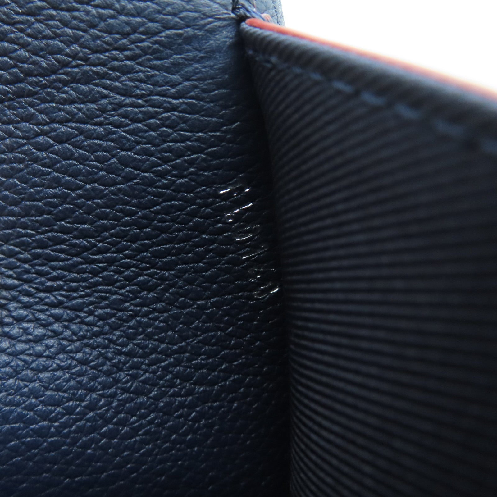LOUIS VUITTON 牛皮皮革Lockme II BB銀扣鏈條手挽肩背兩用袋Marine Rouge藍色/紅色
