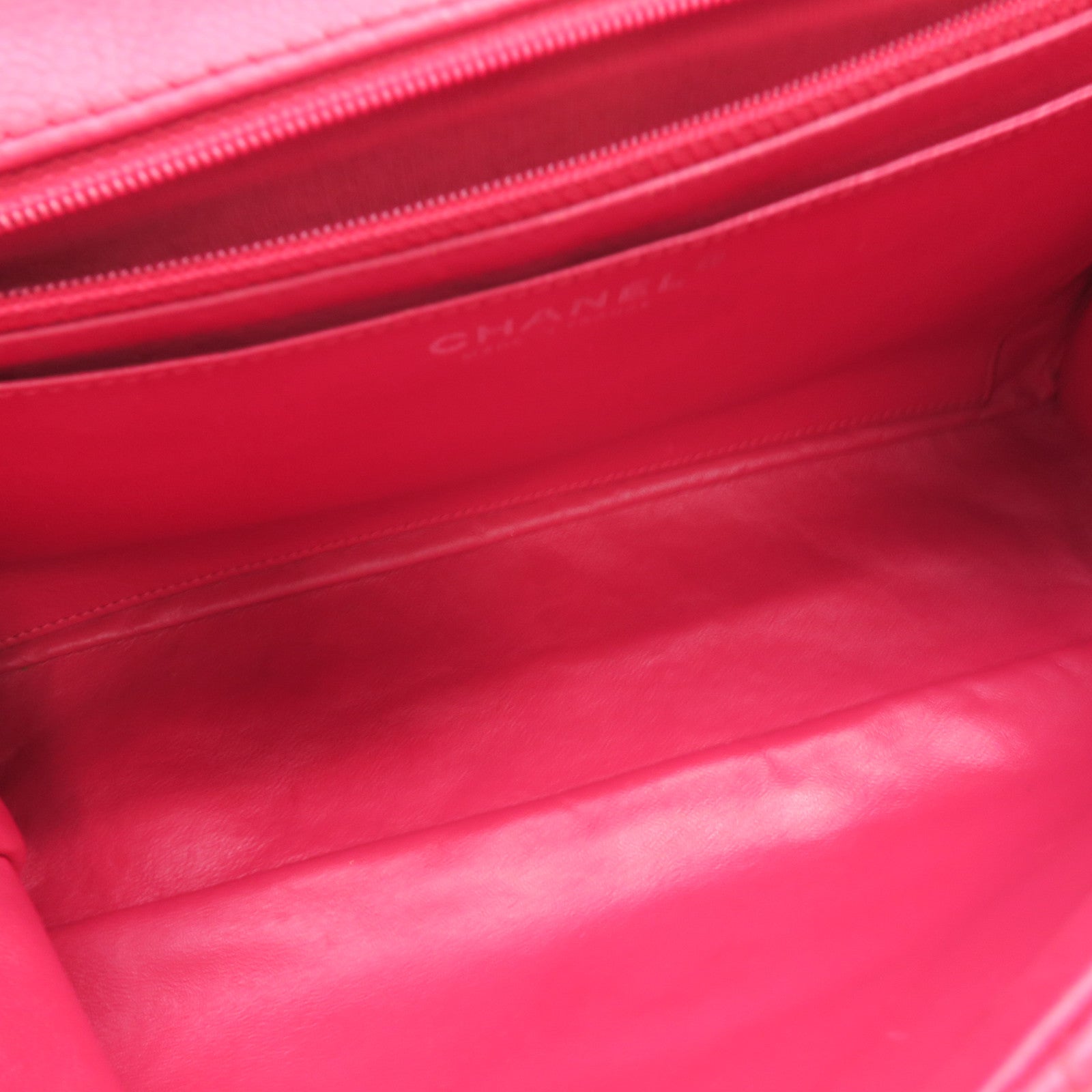 CHANEL rhombic cowhide leather Jumbo Single Flap gold buckle chain shoulder bag red