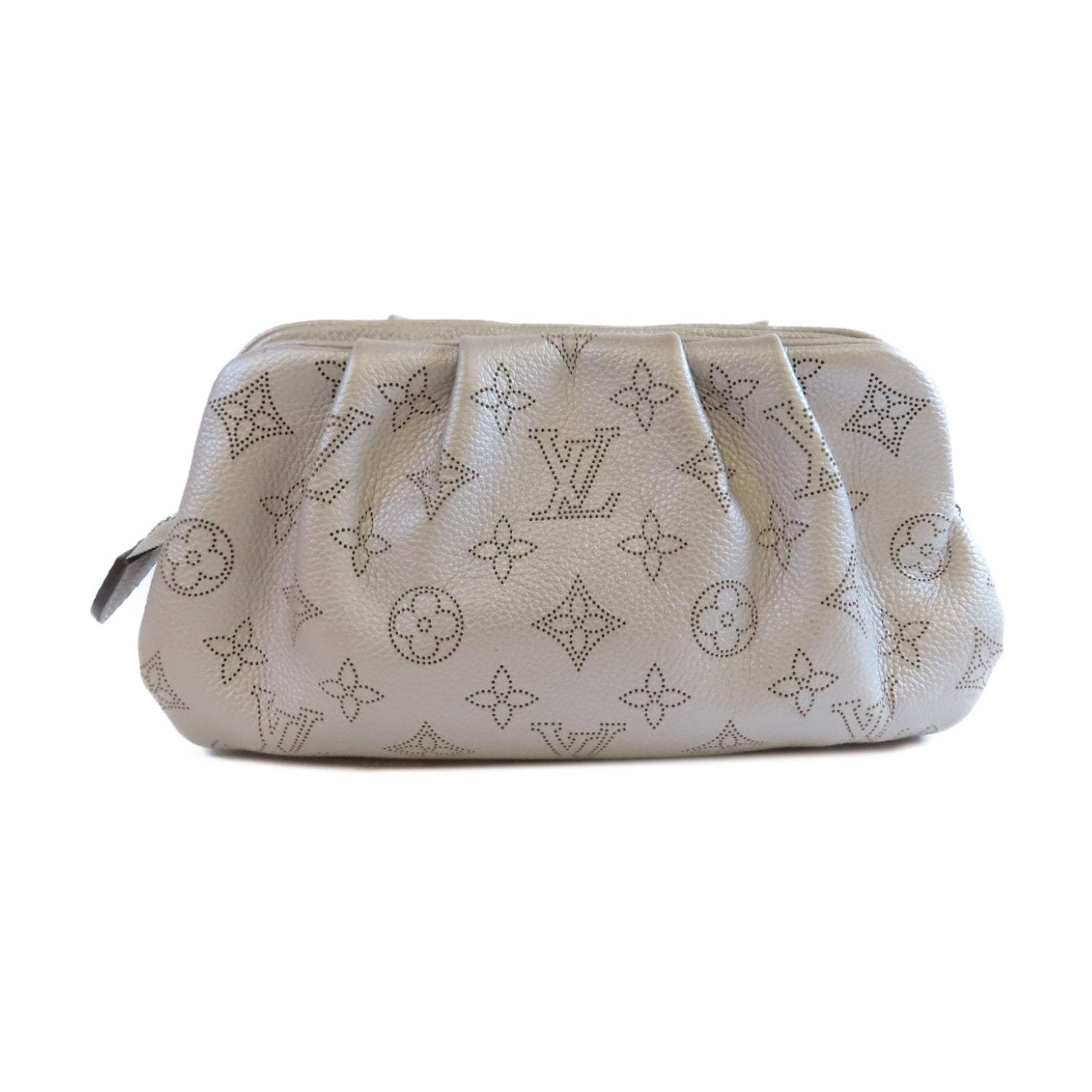 LOUIS VUITTON Mahina Scara Mini銀扣肩背袋銀色