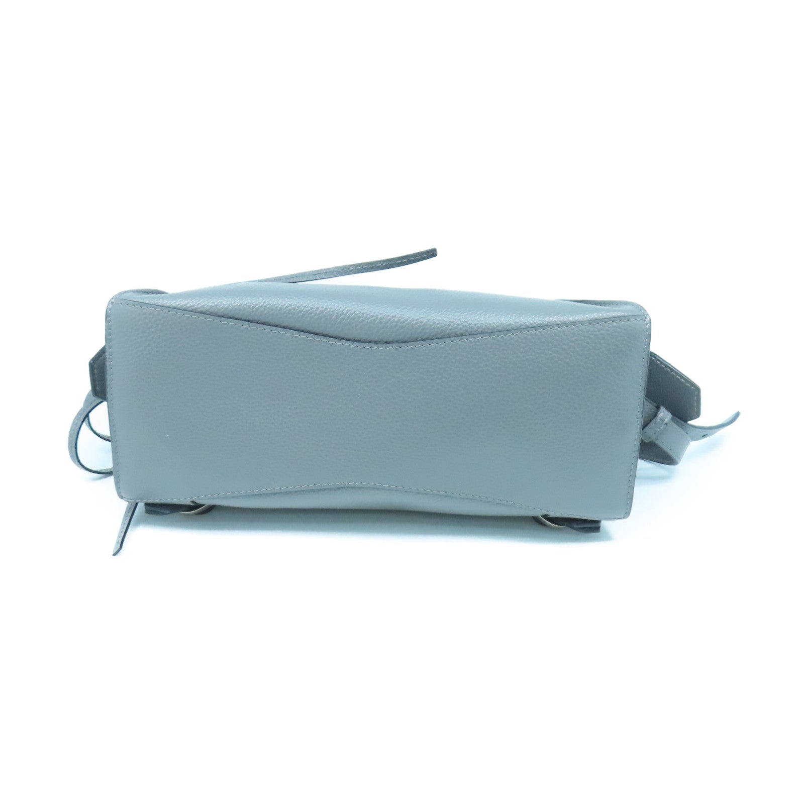 BALENCIAGA 牛皮皮革Classic City Mini銀扣手挽肩背兩用袋灰色
