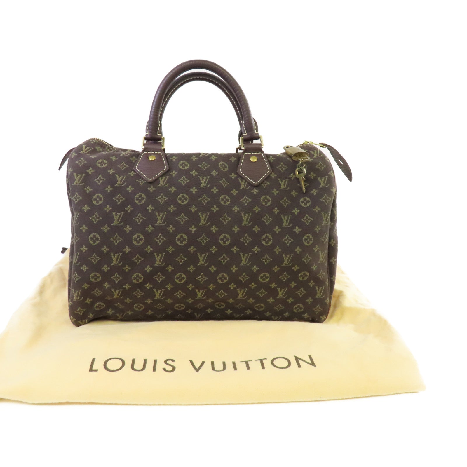 LOUIS VUITTON Monogram Mini Speedy 30 Handbag金扣手挽袋啡色
