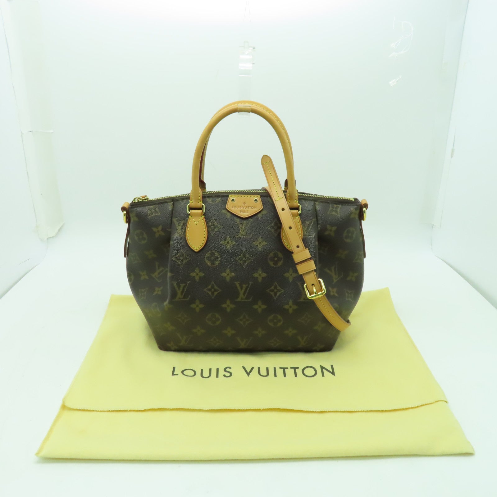 LOUIS VUITTON Monogram Turenne PM金扣手挽肩背兩用袋啡色