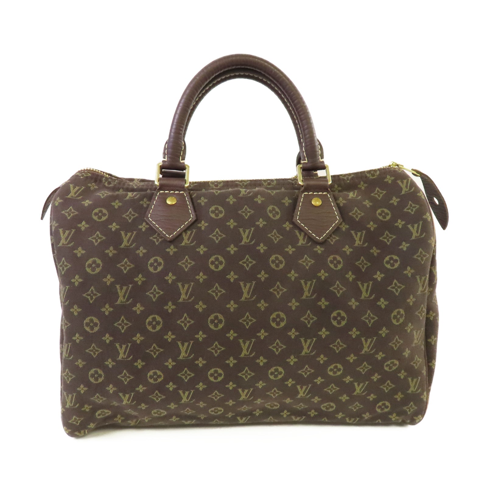 LOUIS VUITTON Monogram Mini Speedy 30 Handbag金扣手挽袋啡色