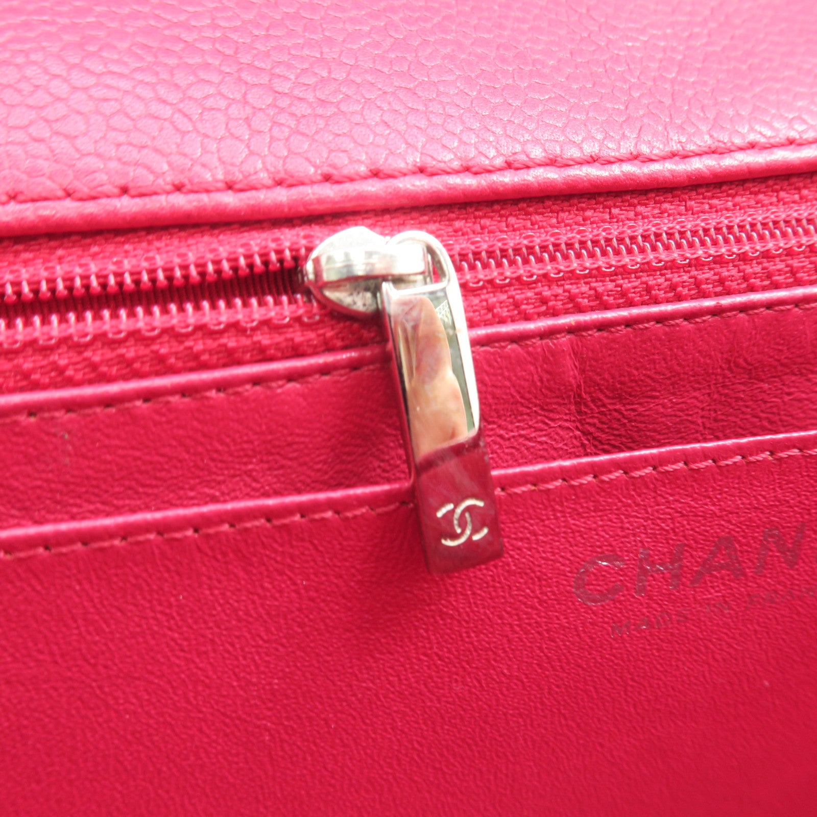 CHANEL rhombic cowhide leather Jumbo Single Flap gold buckle chain shoulder bag red