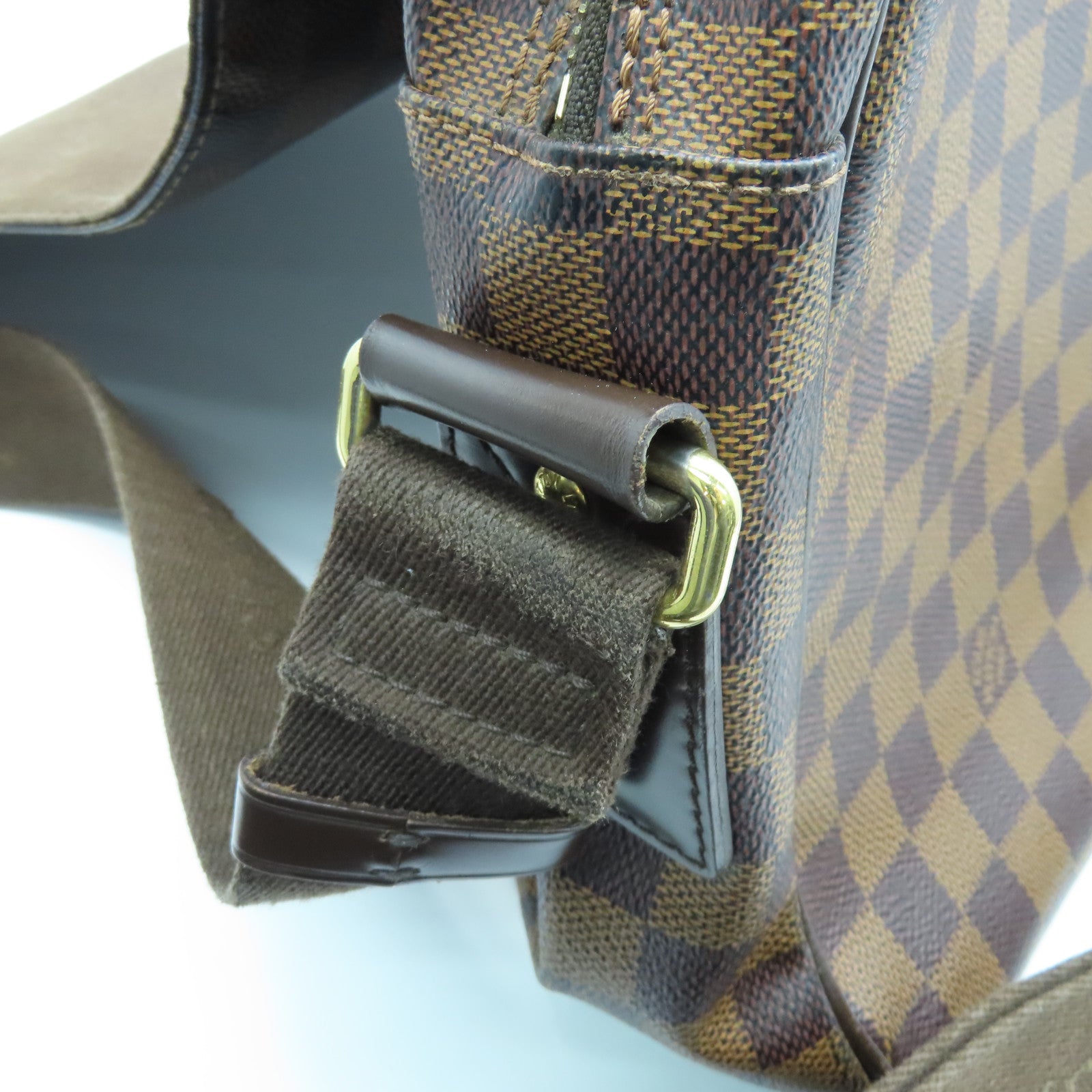 LOUIS VUITTON Damier Shelton MM Shoulder Bag金扣肩背袋啡色