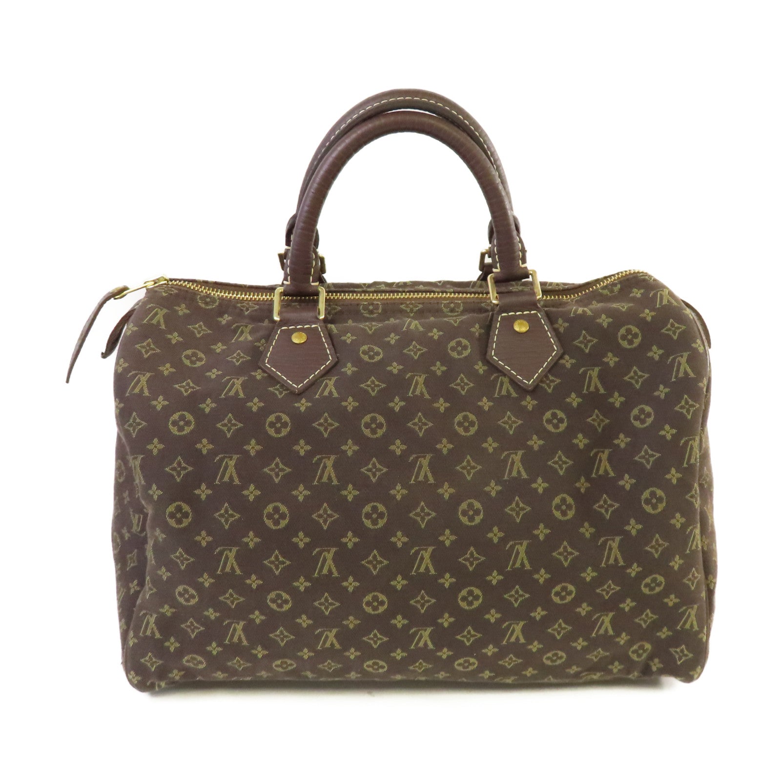 LOUIS VUITTON Monogram Mini Speedy 30 Handbag金扣手挽袋啡色