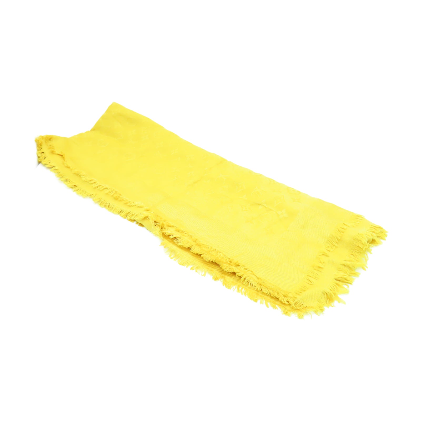 LOUIS VUITTON 絲質/羊毛Scarf圍巾黃色