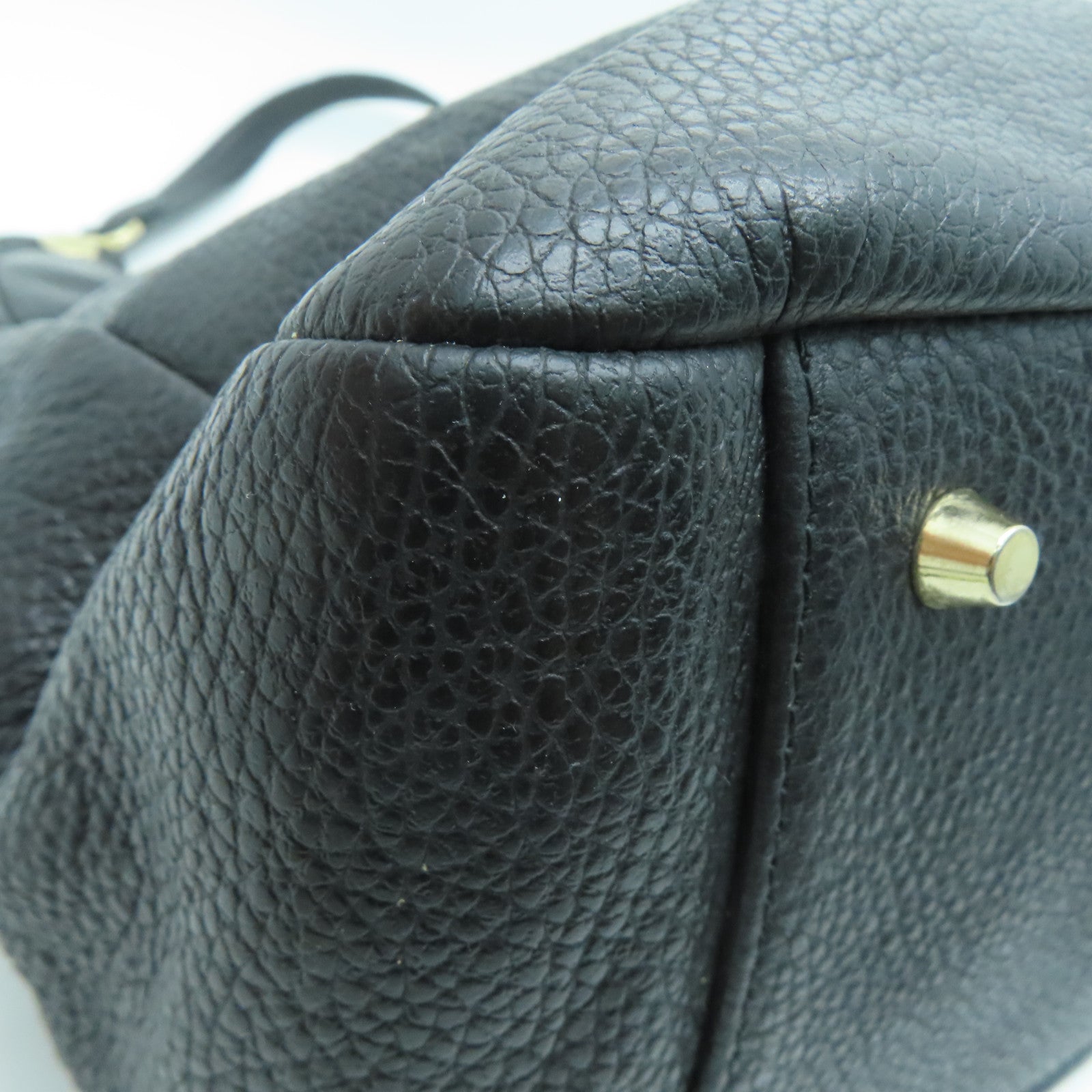 Furla 皮革Shoulder Bag金扣肩背袋黑色
