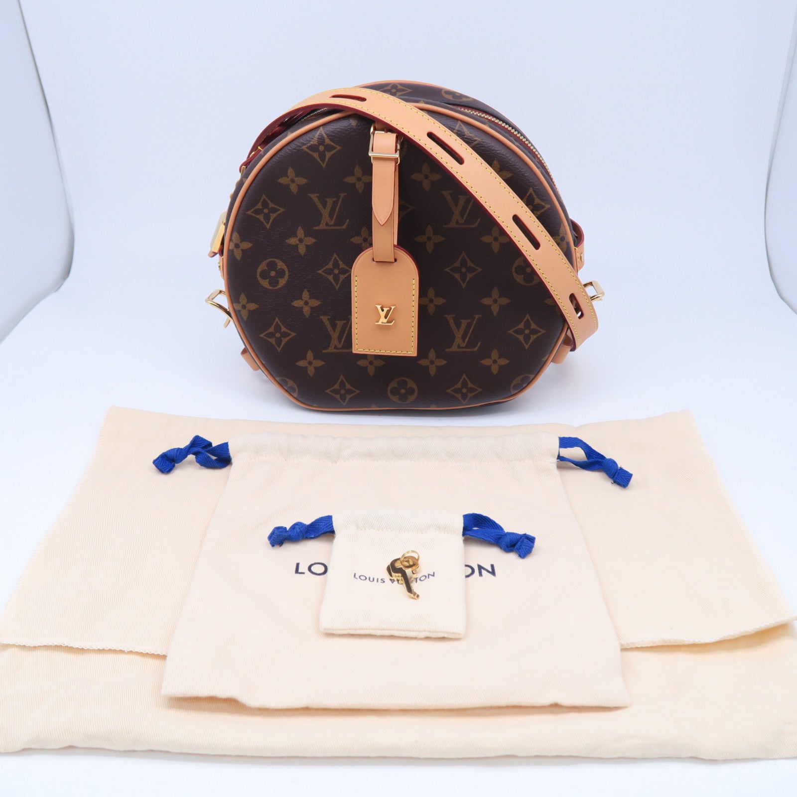 LOUIS VUITTON Monogram Boite Chapean Soulpe MM金扣肩背袋啡色