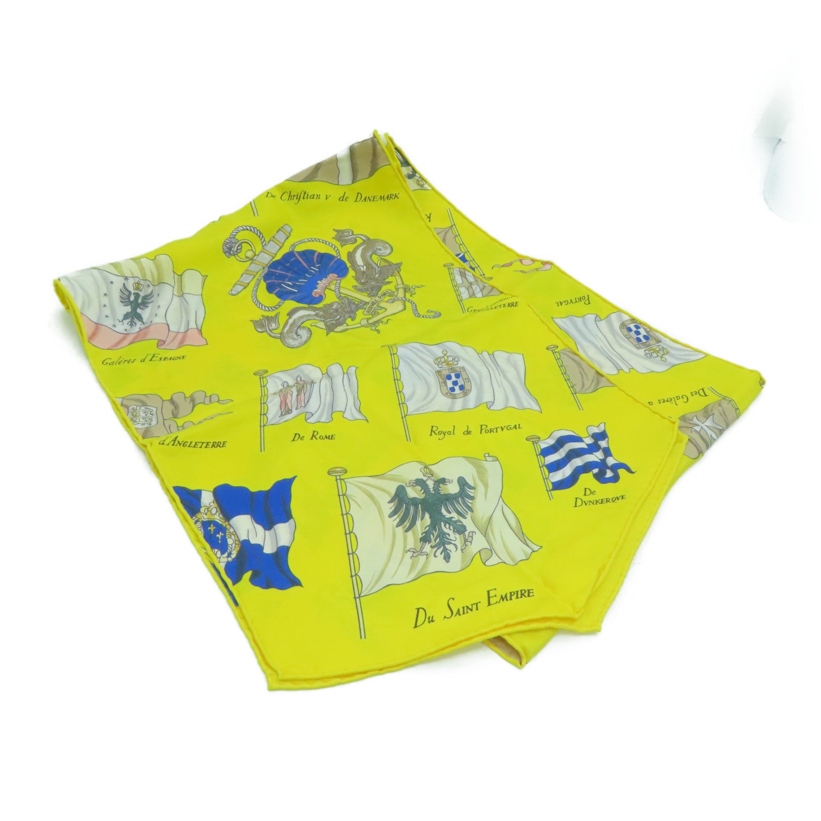 HERMES 絲質Maxi Twilly Scarf絲巾黃色