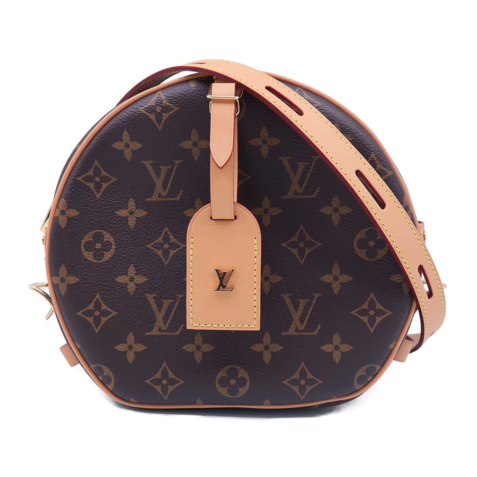 LOUIS VUITTON Monogram Boite Chapean Soulpe MM金扣肩背袋啡色