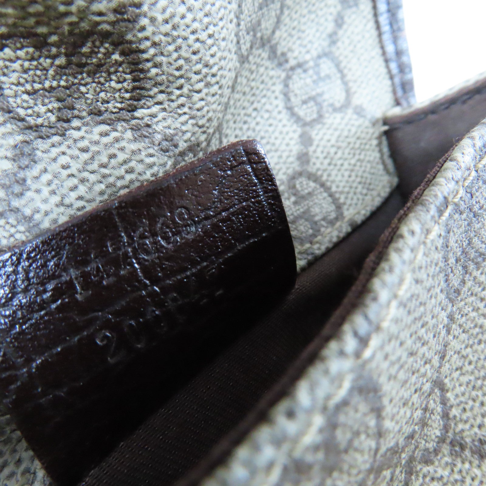GUCCI 塗層帆布Shoulder Bag銀扣肩背袋啡色