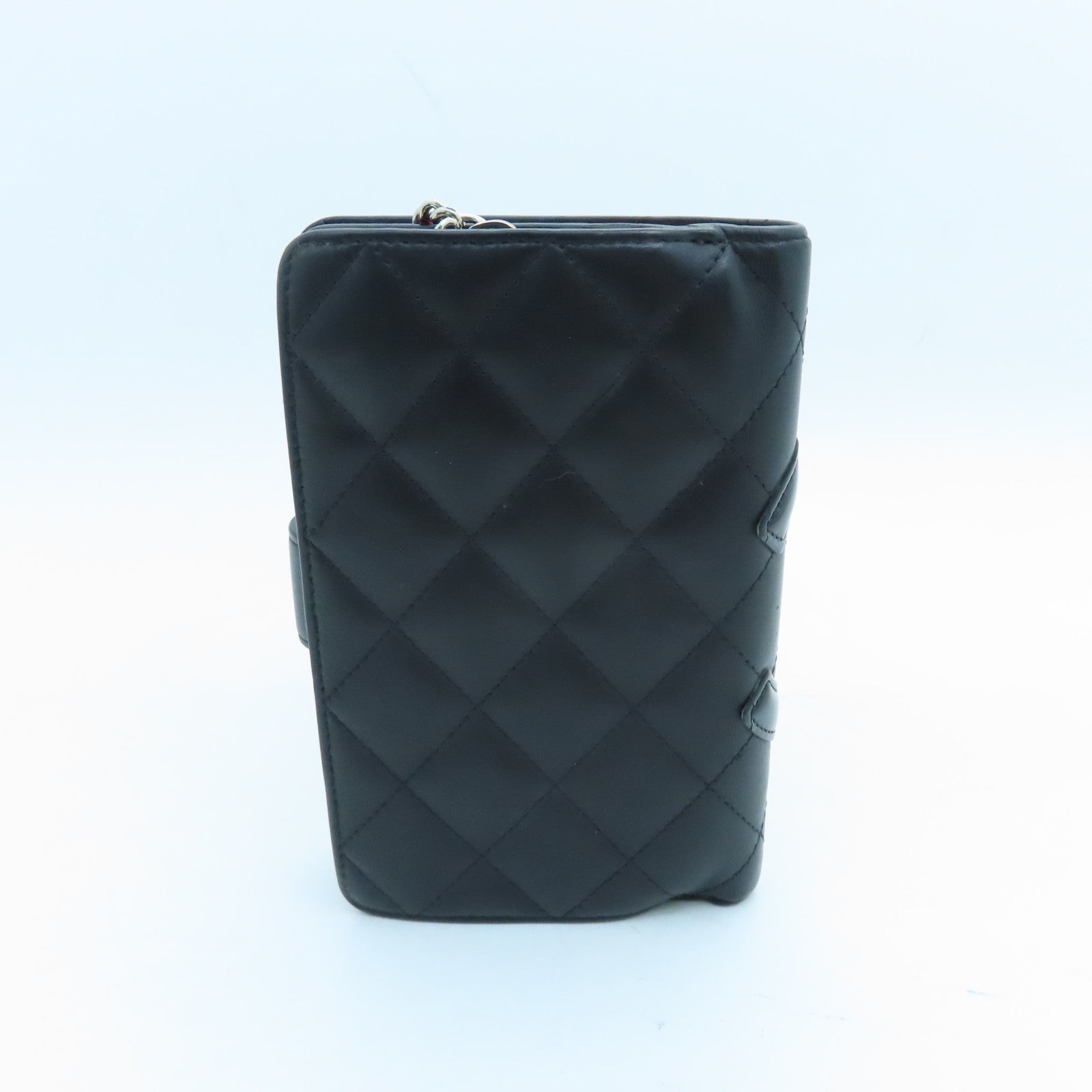 CHANEL rhombic cowhide leather Wallet wallet black