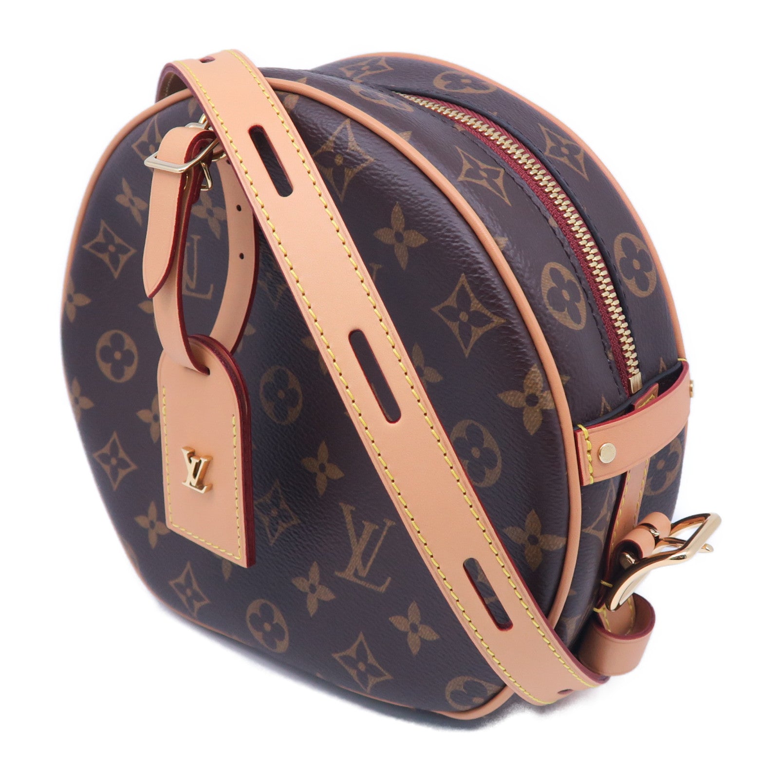 LOUIS VUITTON Monogram Boite Chapean Soulpe MM金扣肩背袋啡色