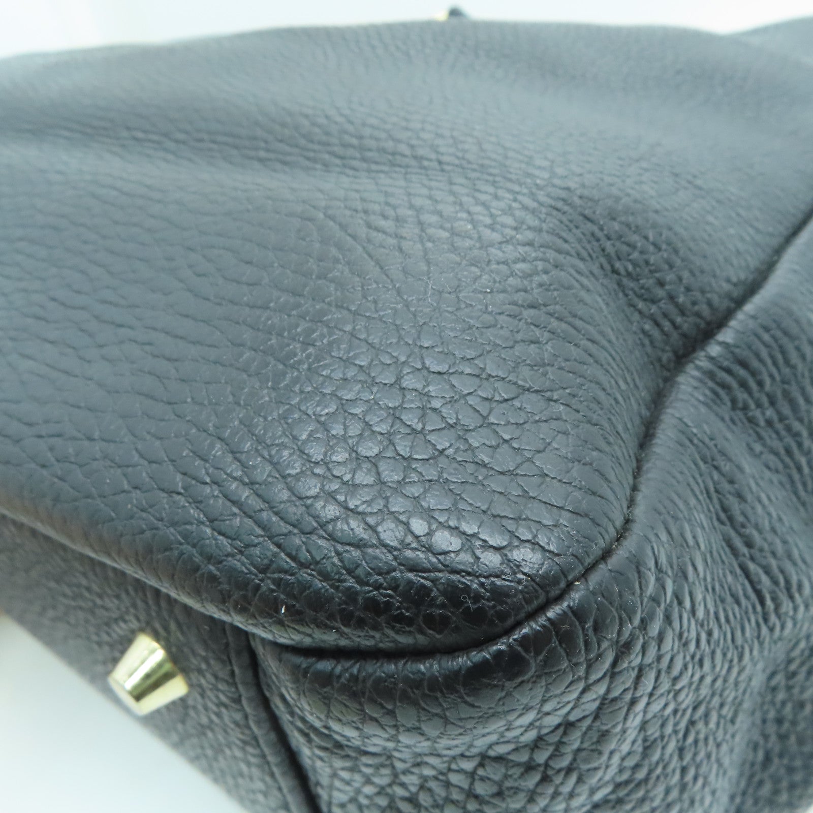 Furla 皮革Shoulder Bag金扣肩背袋黑色