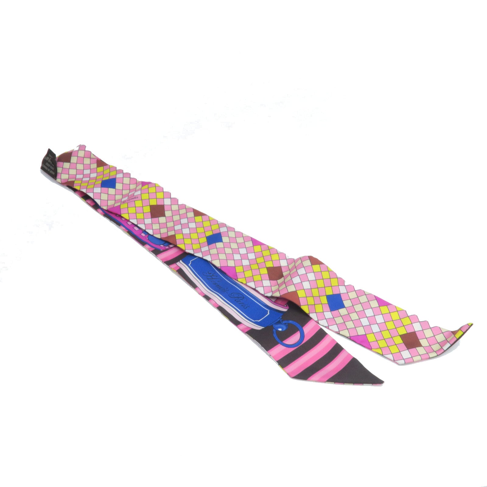HERMES Silk Twilly Scarf Multicolor