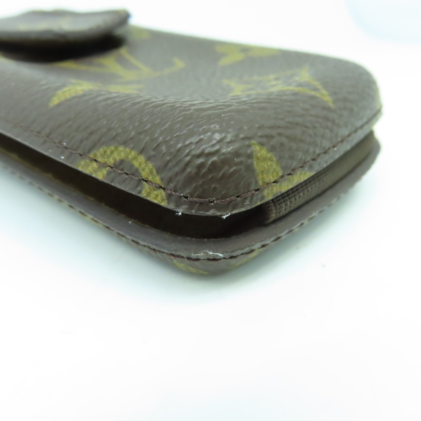 LOUIS VUITTON Monogram Case金扣手機袋啡色