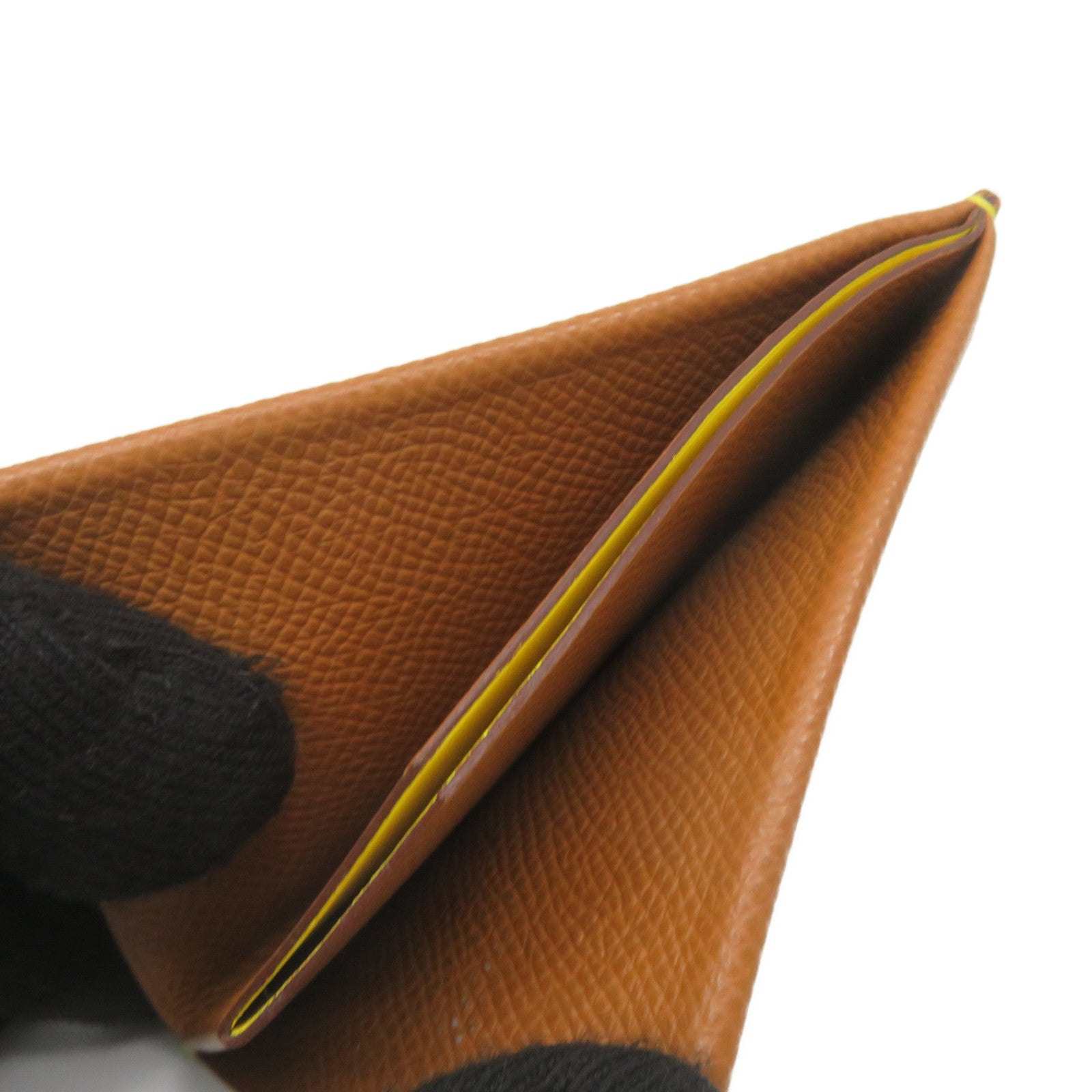 HERMES Epsom皮革Card Case卡套Gold啡色