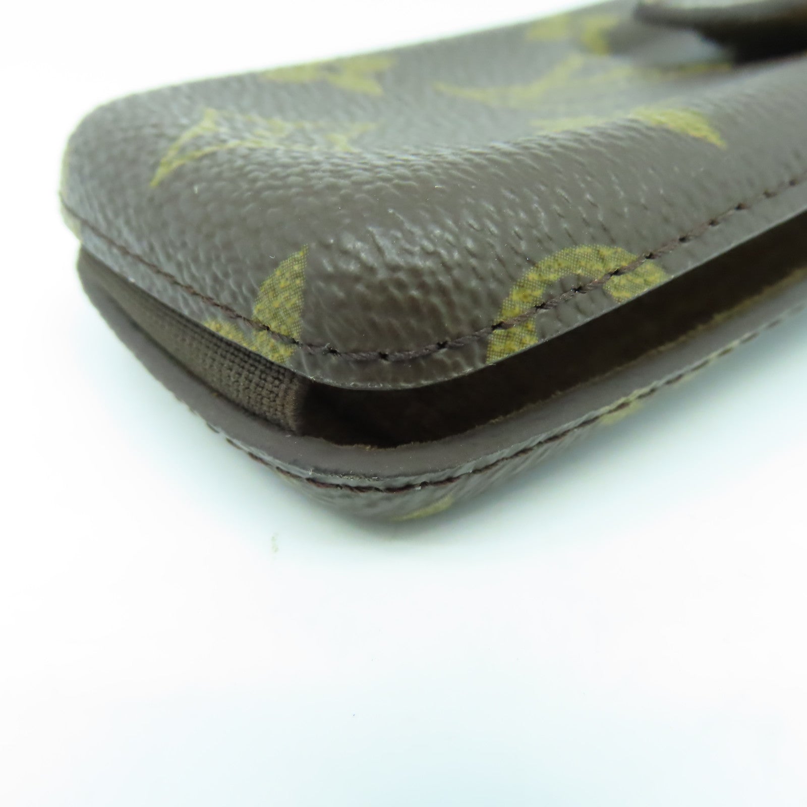 LOUIS VUITTON Monogram Case金扣手機袋啡色