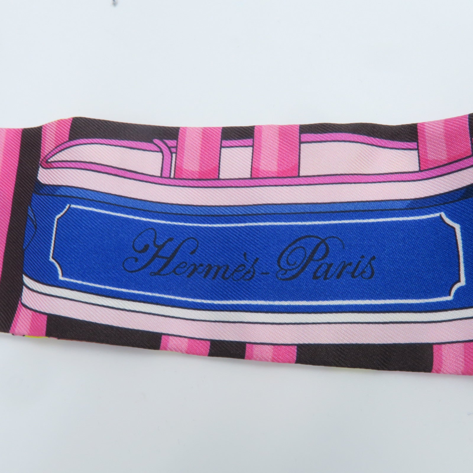 HERMES Silk Twilly Scarf Multicolor