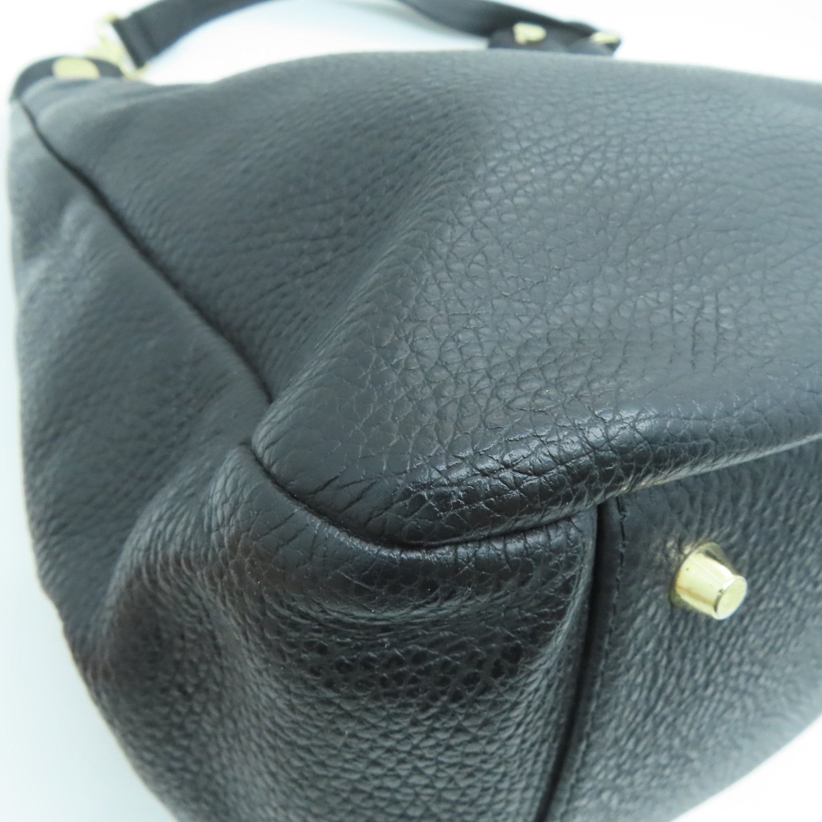 Furla 皮革Shoulder Bag金扣肩背袋黑色