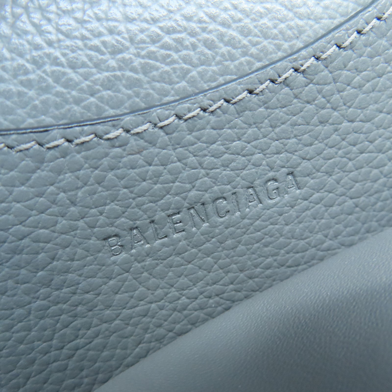 BALENCIAGA 牛皮皮革Classic City Mini銀扣手挽肩背兩用袋灰色