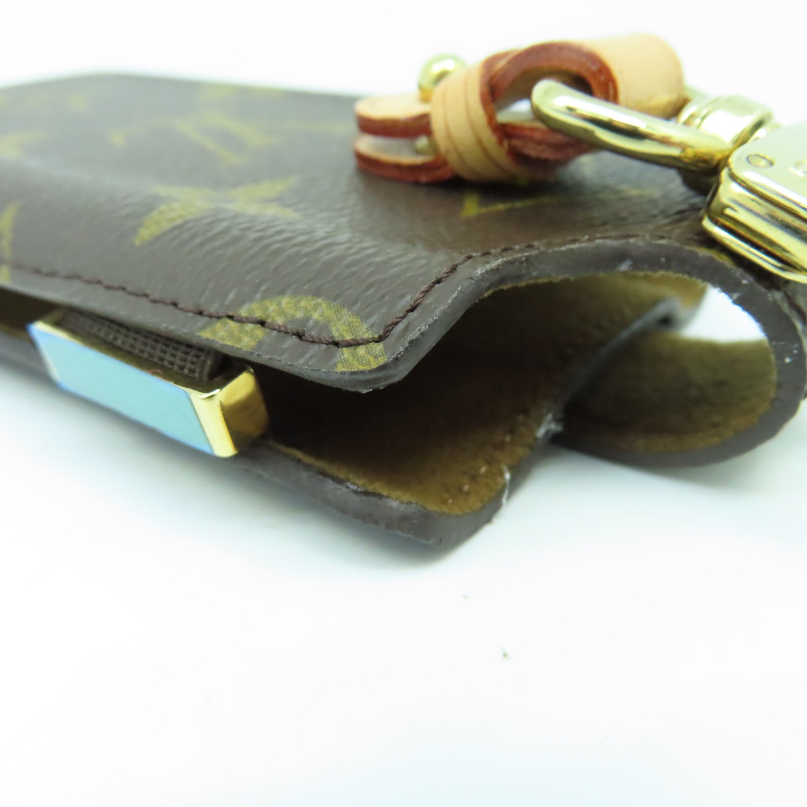 LOUIS VUITTON Monogram Case金扣手機袋啡色
