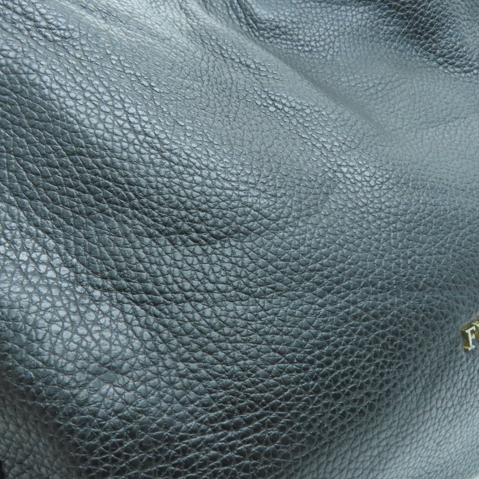 Furla 皮革Shoulder Bag金扣肩背袋黑色