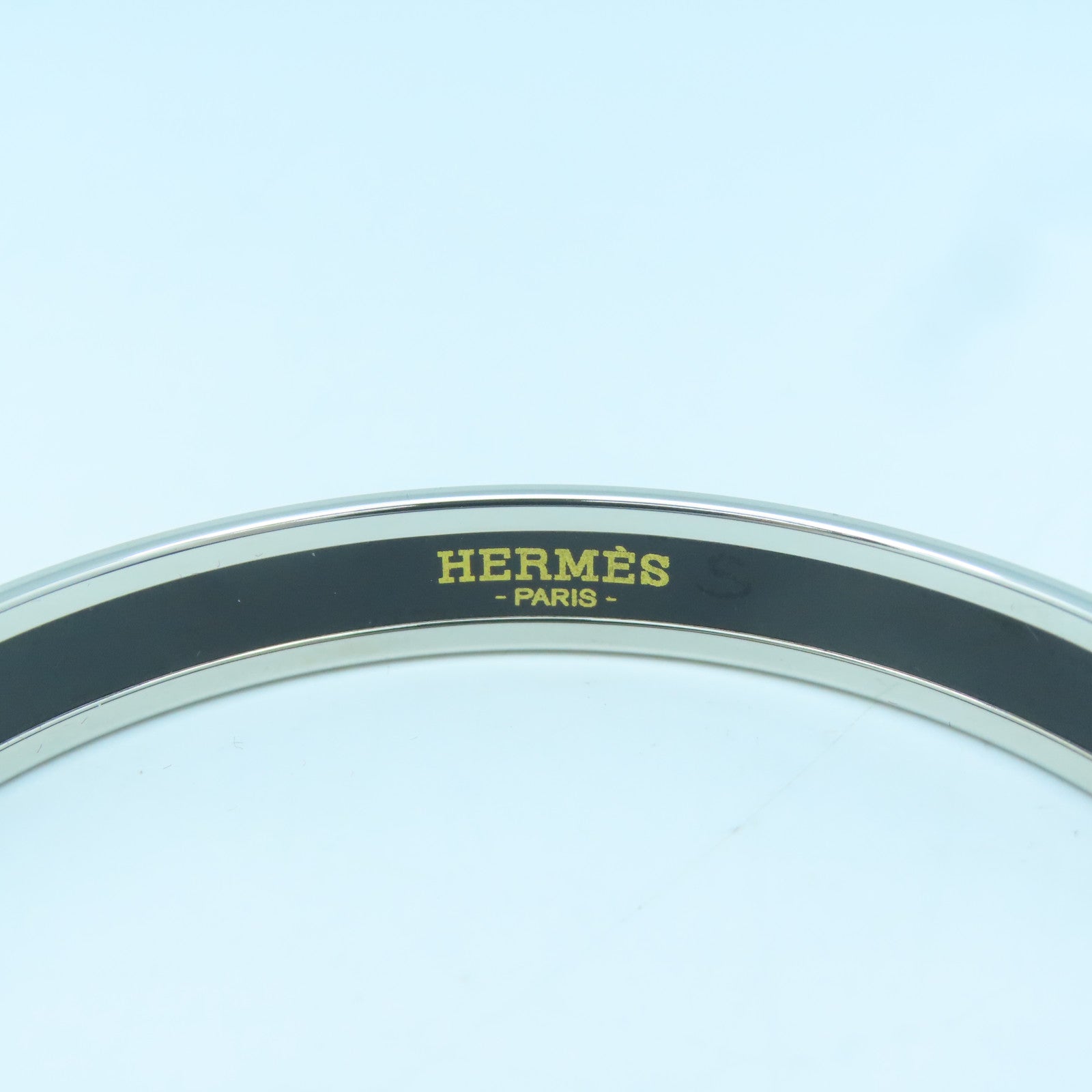HERMES Metal Bangle Pink/Orange/Silver
