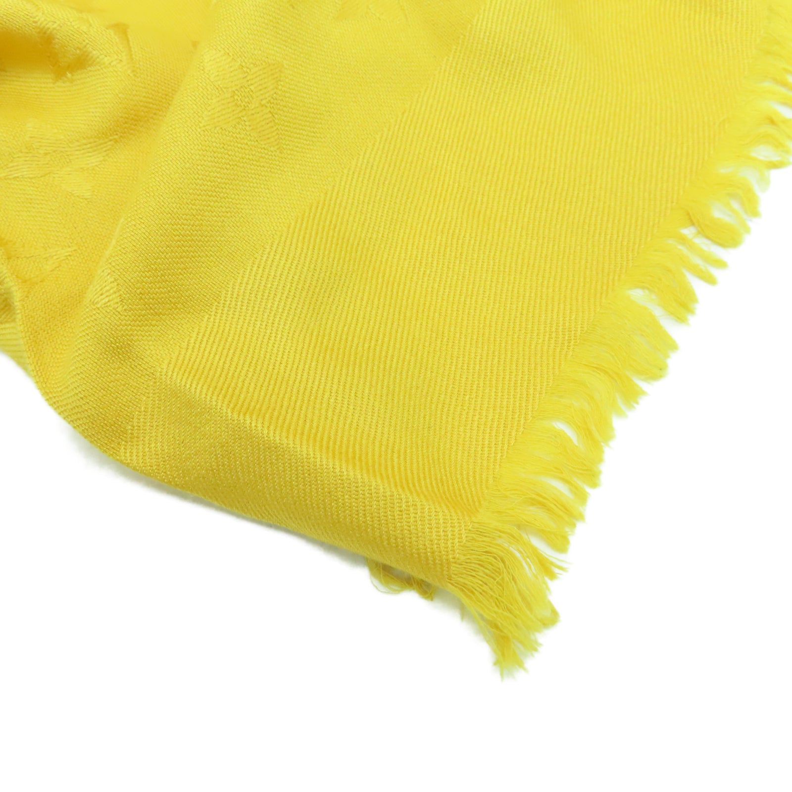 LOUIS VUITTON 絲質/羊毛Scarf圍巾黃色