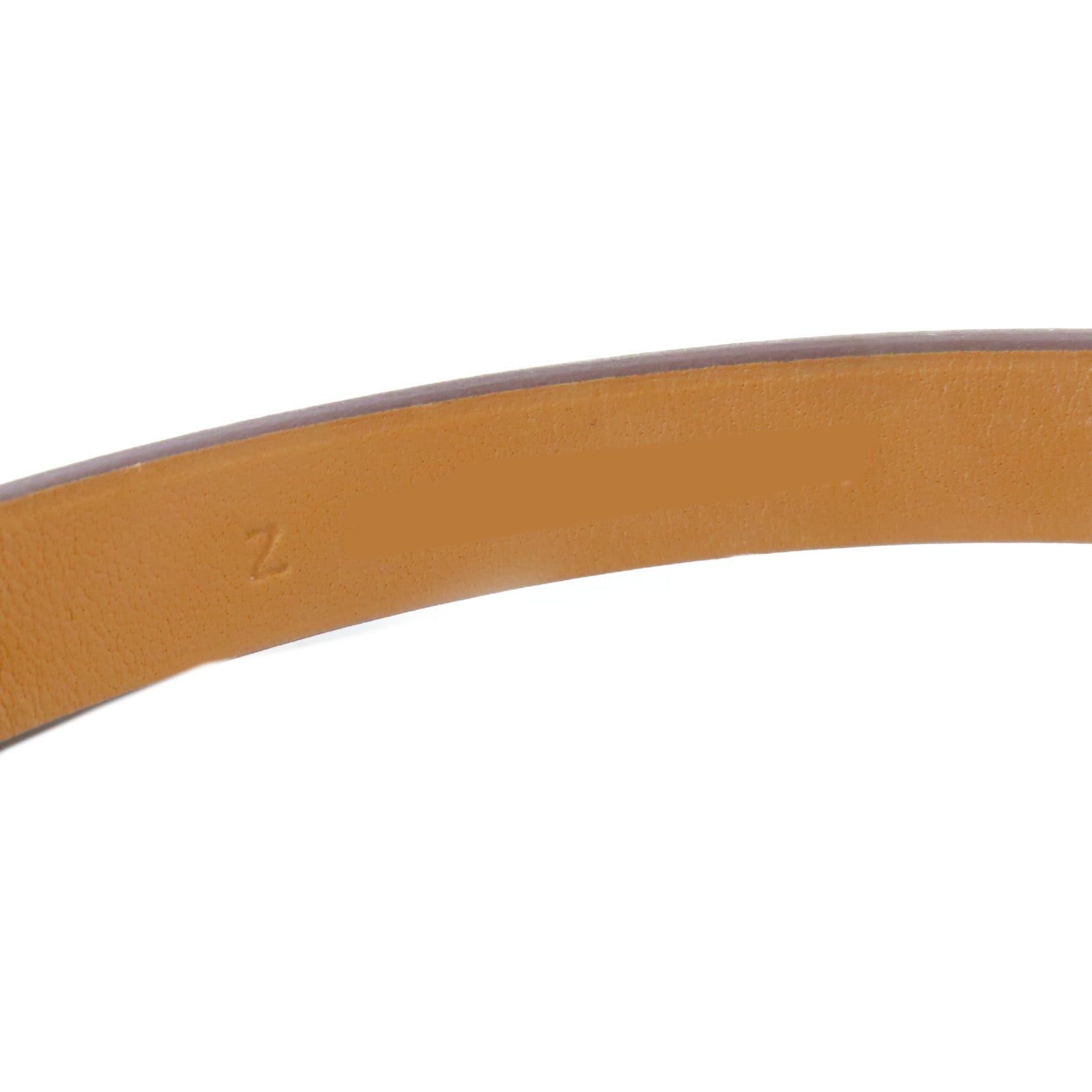 HERMES 皮革/金屬Mini Kelly Double Tour手鐲大象灰色#16cm