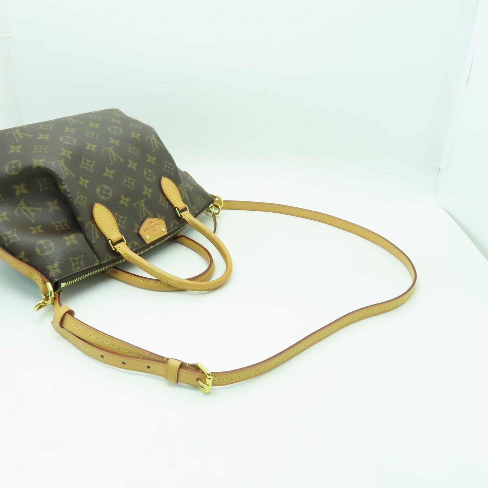 LOUIS VUITTON Monogram Turenne PM金扣手挽肩背兩用袋啡色
