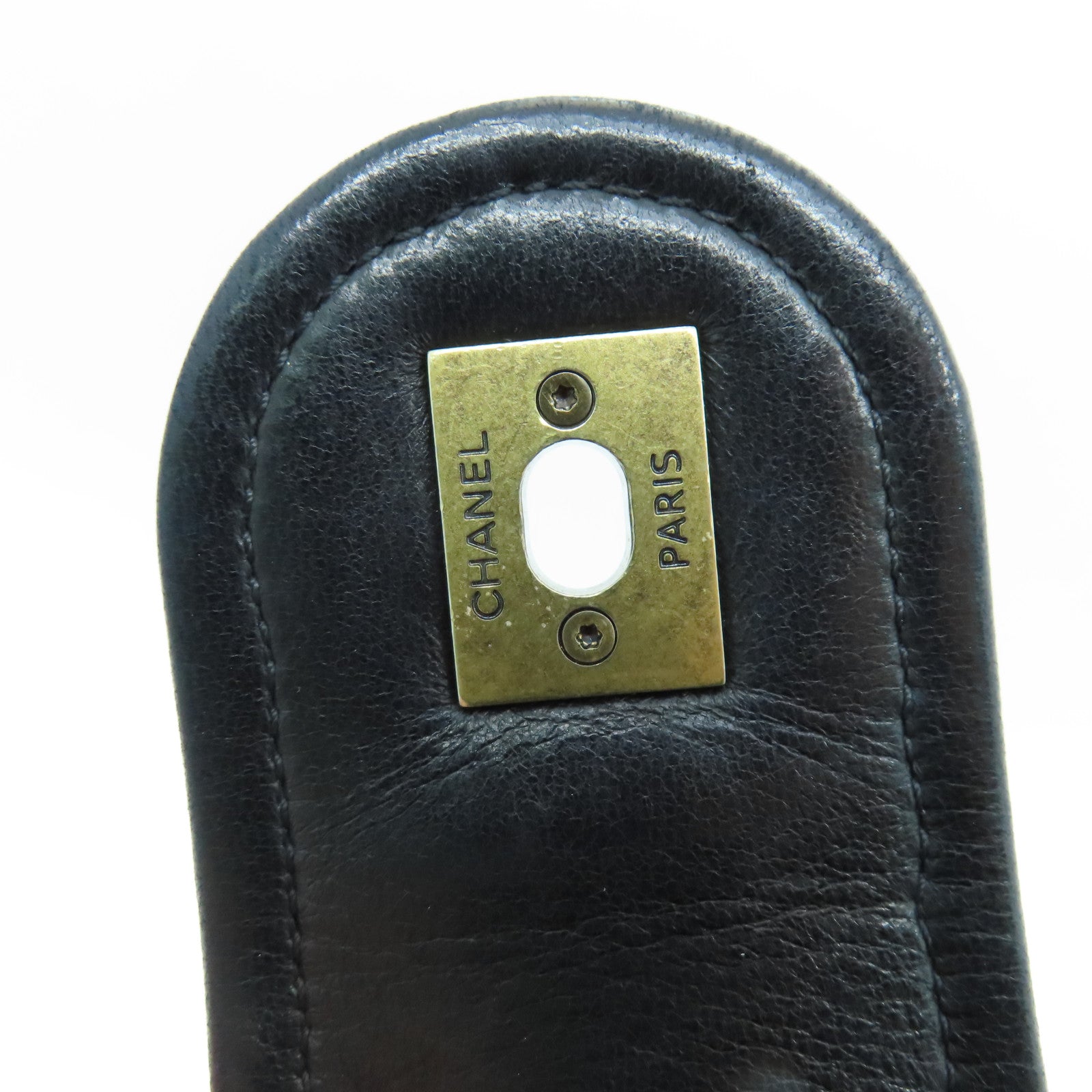 CHANEL 菱格牛皮皮革Shoulder Bag金扣手挽肩背两用袋黑色
