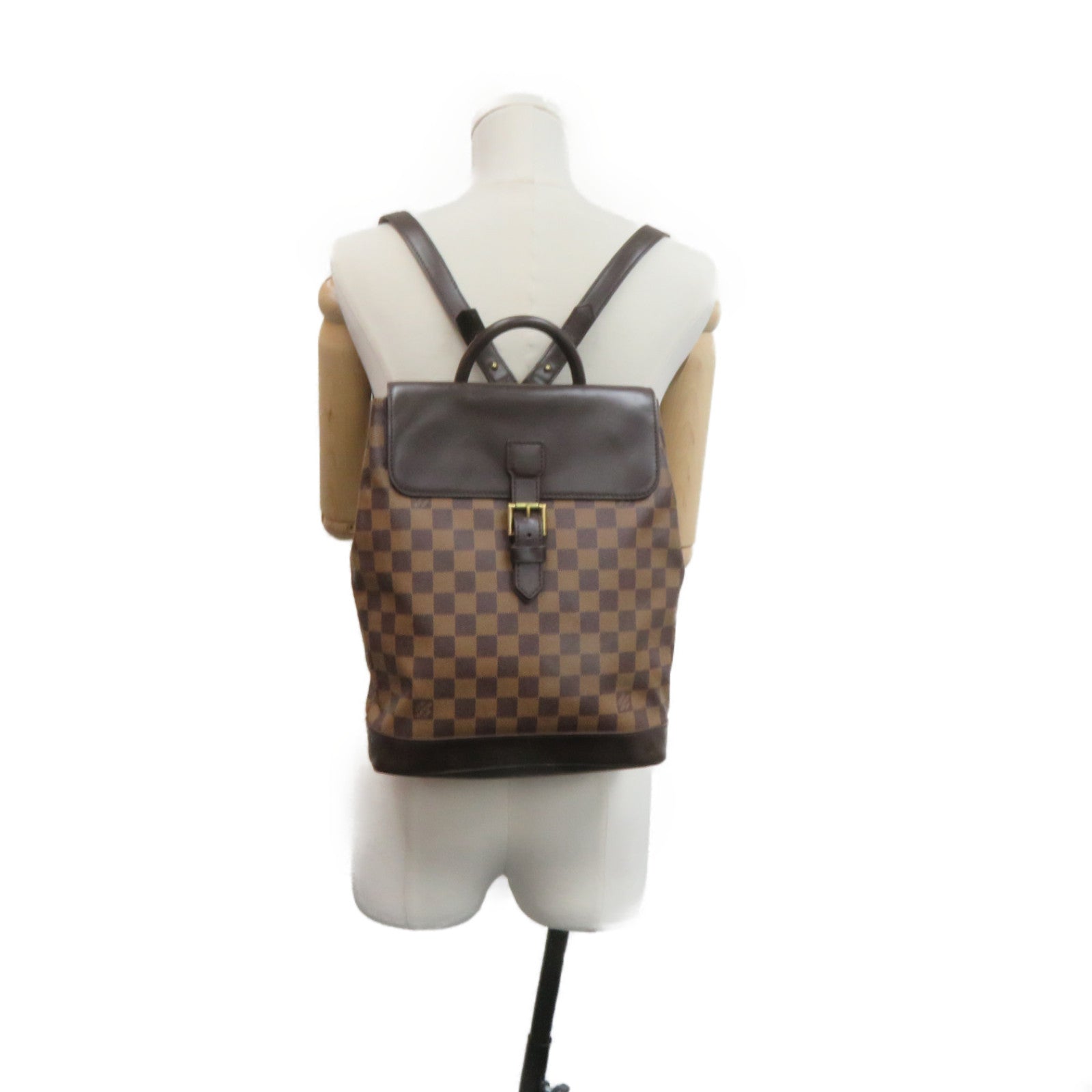 LOUIS VUITTON Damier Soho Backpack金扣背包啡色