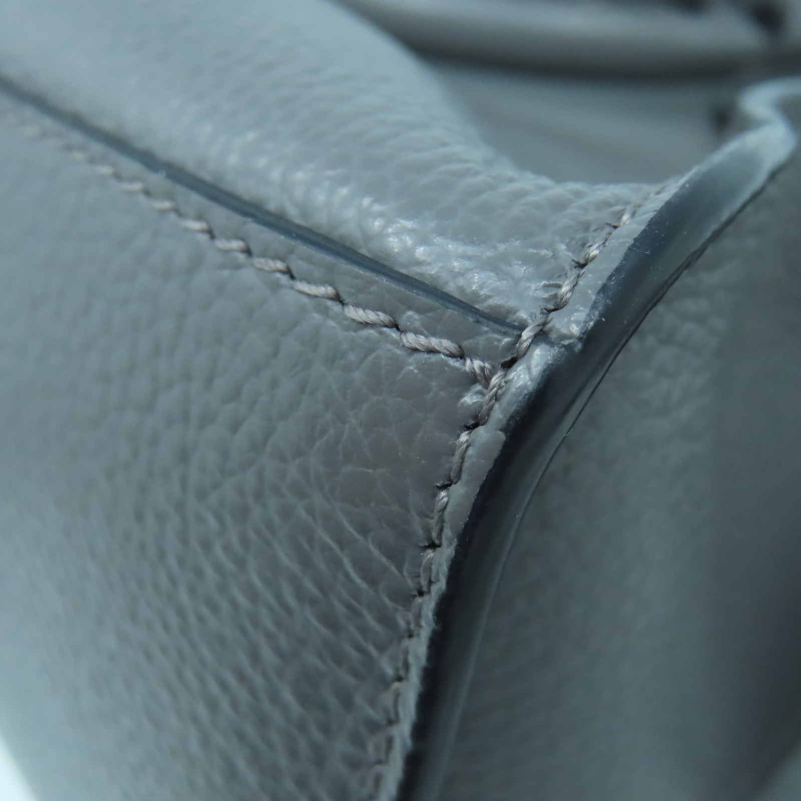 BALENCIAGA 牛皮皮革Classic City Mini銀扣手挽肩背兩用袋灰色