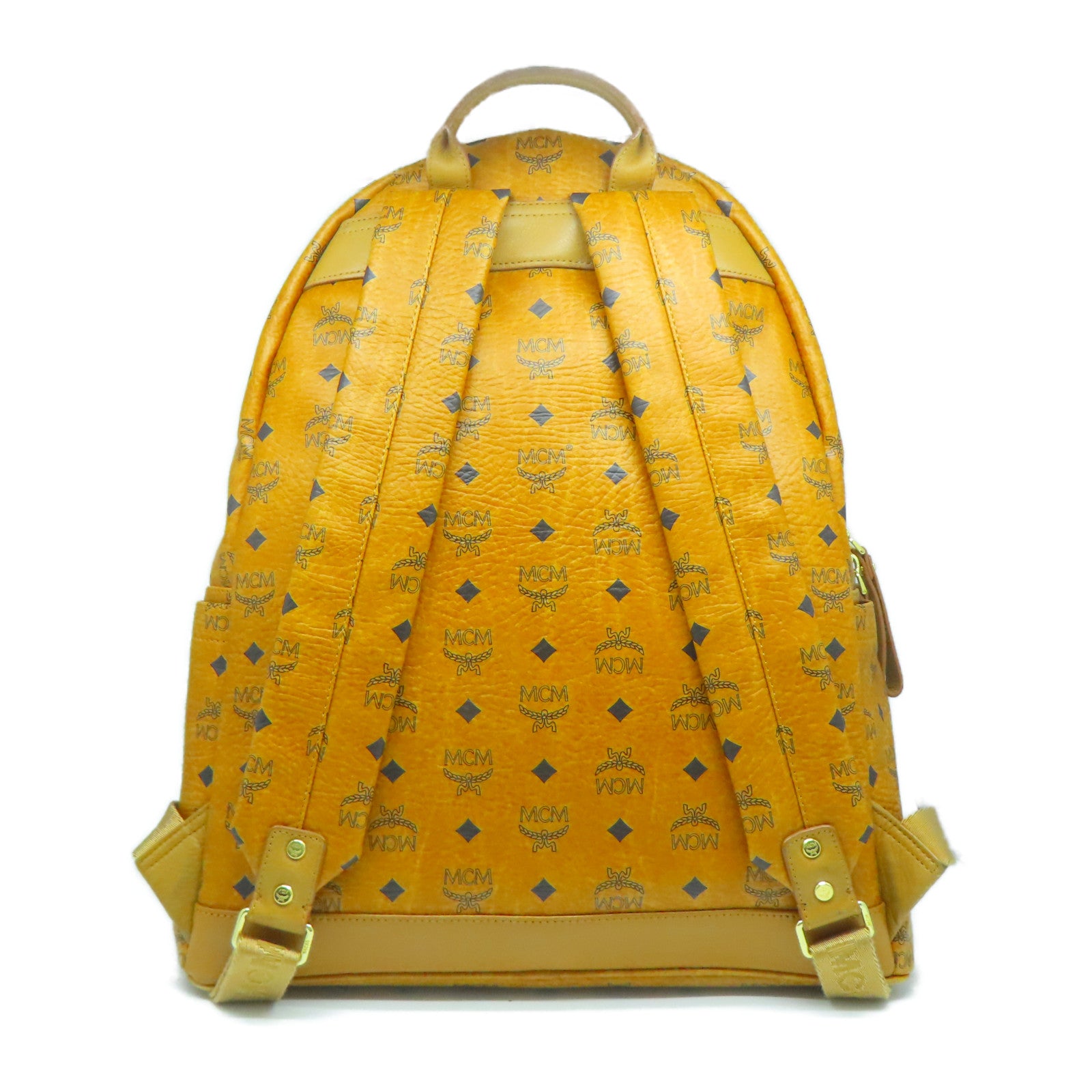 MCM 牛皮皮革Backpack金扣背包啡色