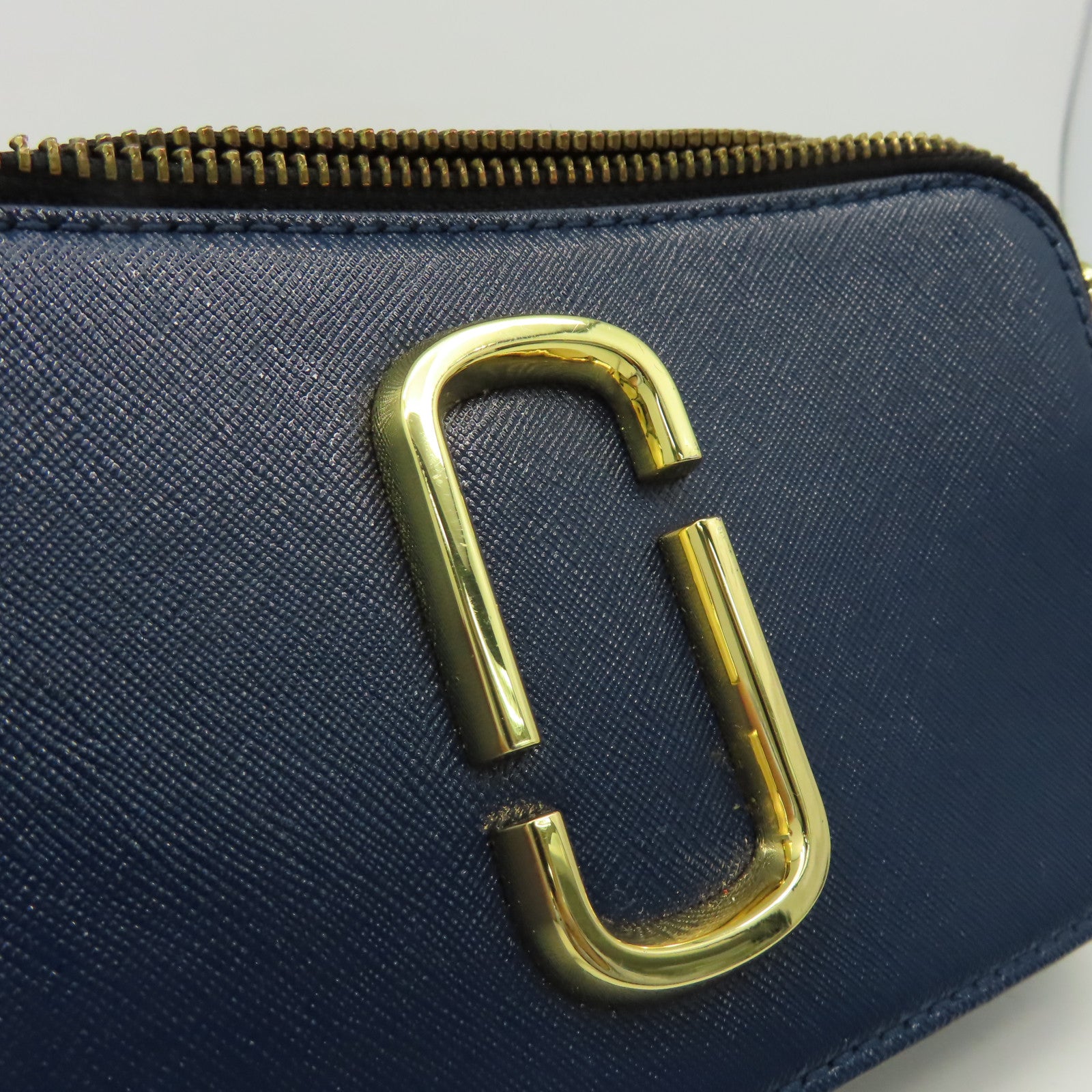 MARC JACOBS 牛皮皮革Shoulder Bag金扣肩背袋深藍色