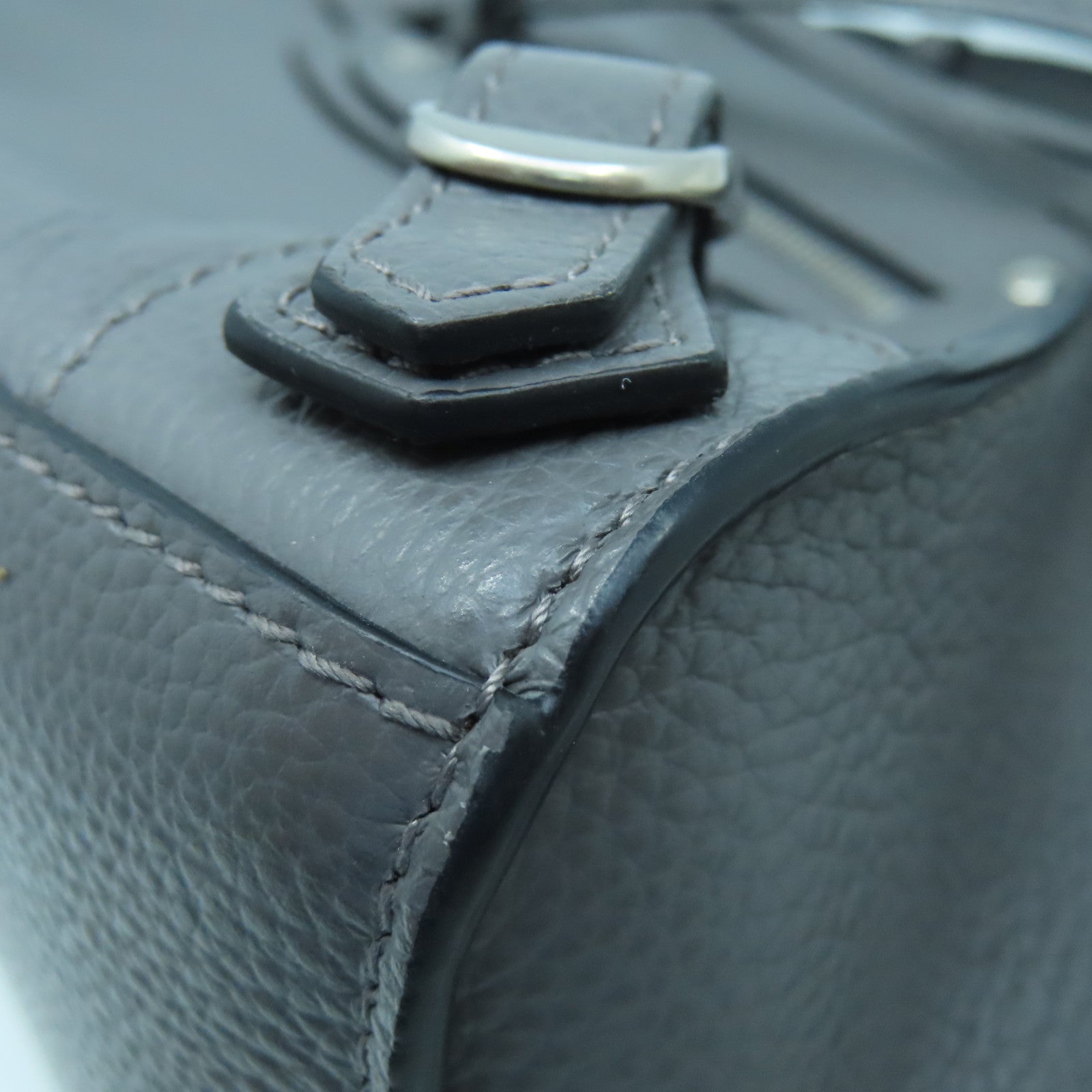 BALENCIAGA 牛皮皮革Classic City Mini銀扣手挽肩背兩用袋灰色