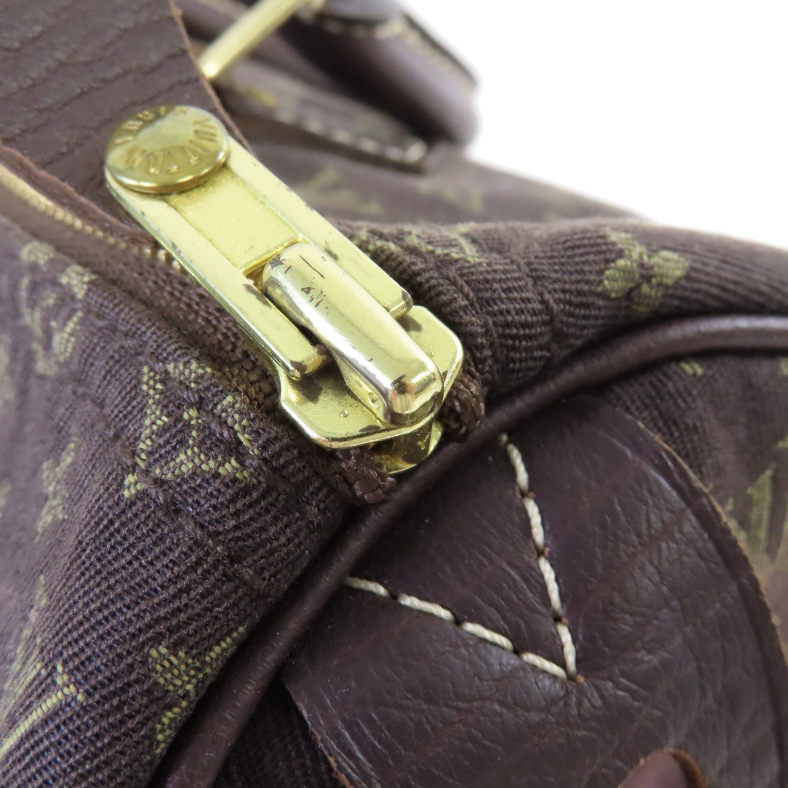 LOUIS VUITTON Monogram Mini Speedy 30 Handbag金扣手挽袋啡色