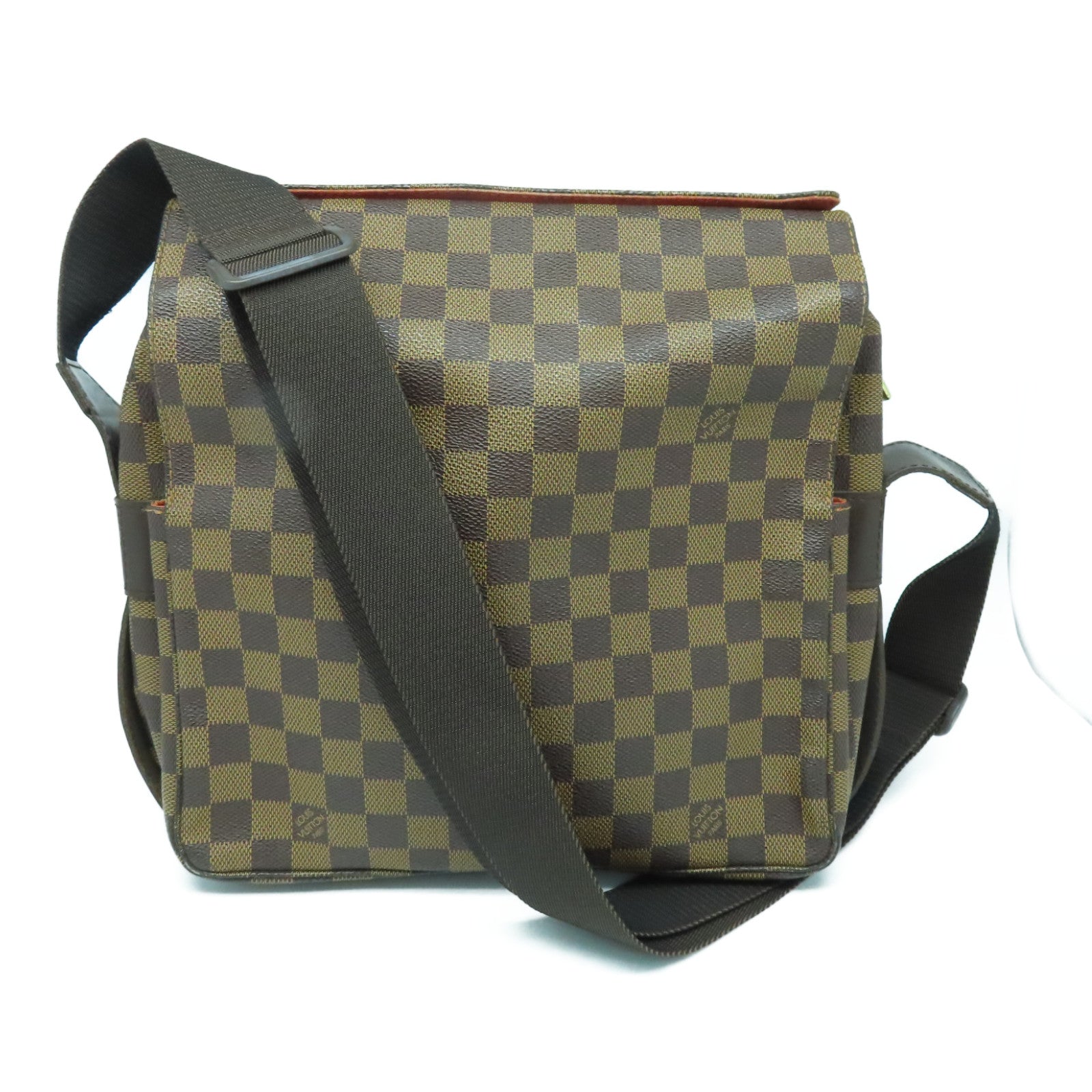 LOUIS VUITTON Damier Naviglio金扣肩背袋啡色